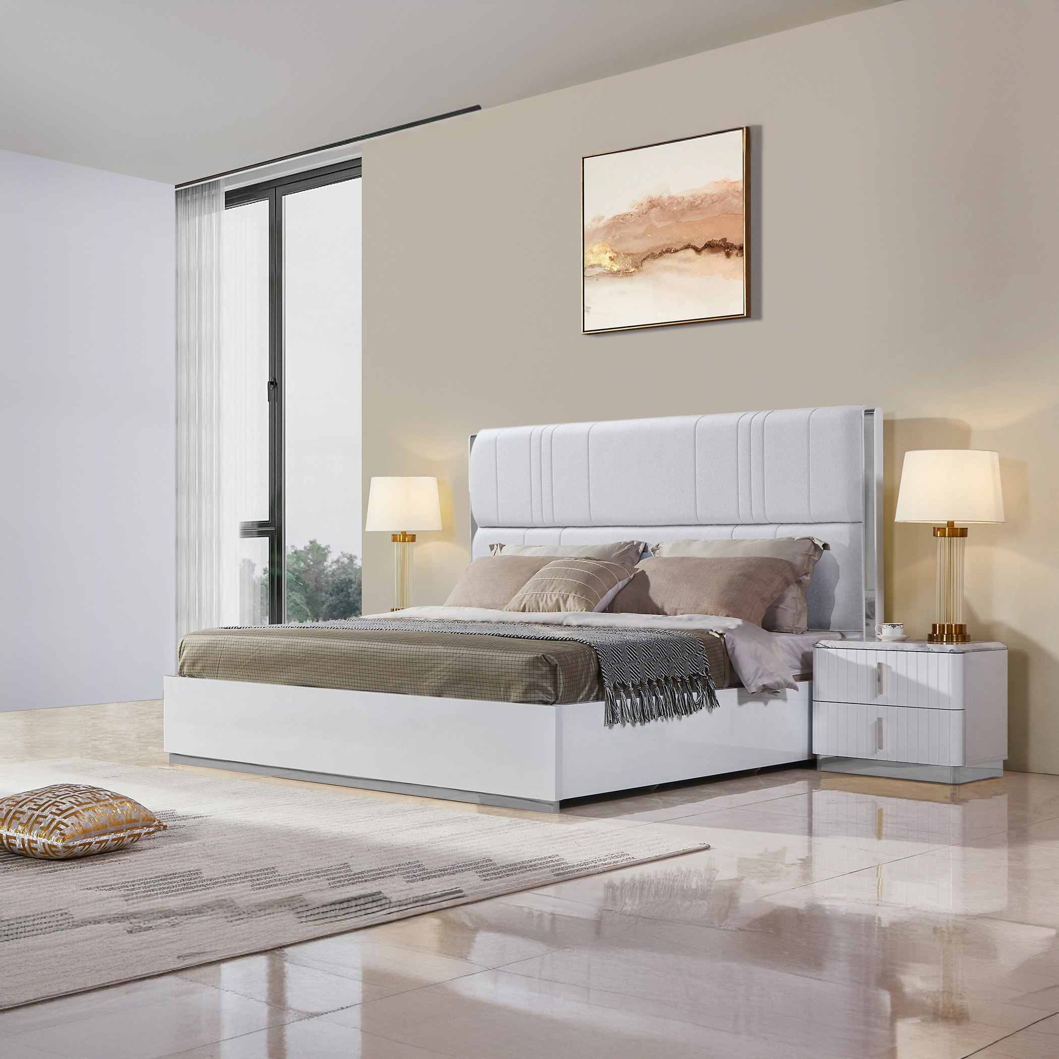Regency 6-Piece King Bedroom Set - 180x200 cm-hbxbedroom-bedsandbedsets-bedroomsets-king-image-2
