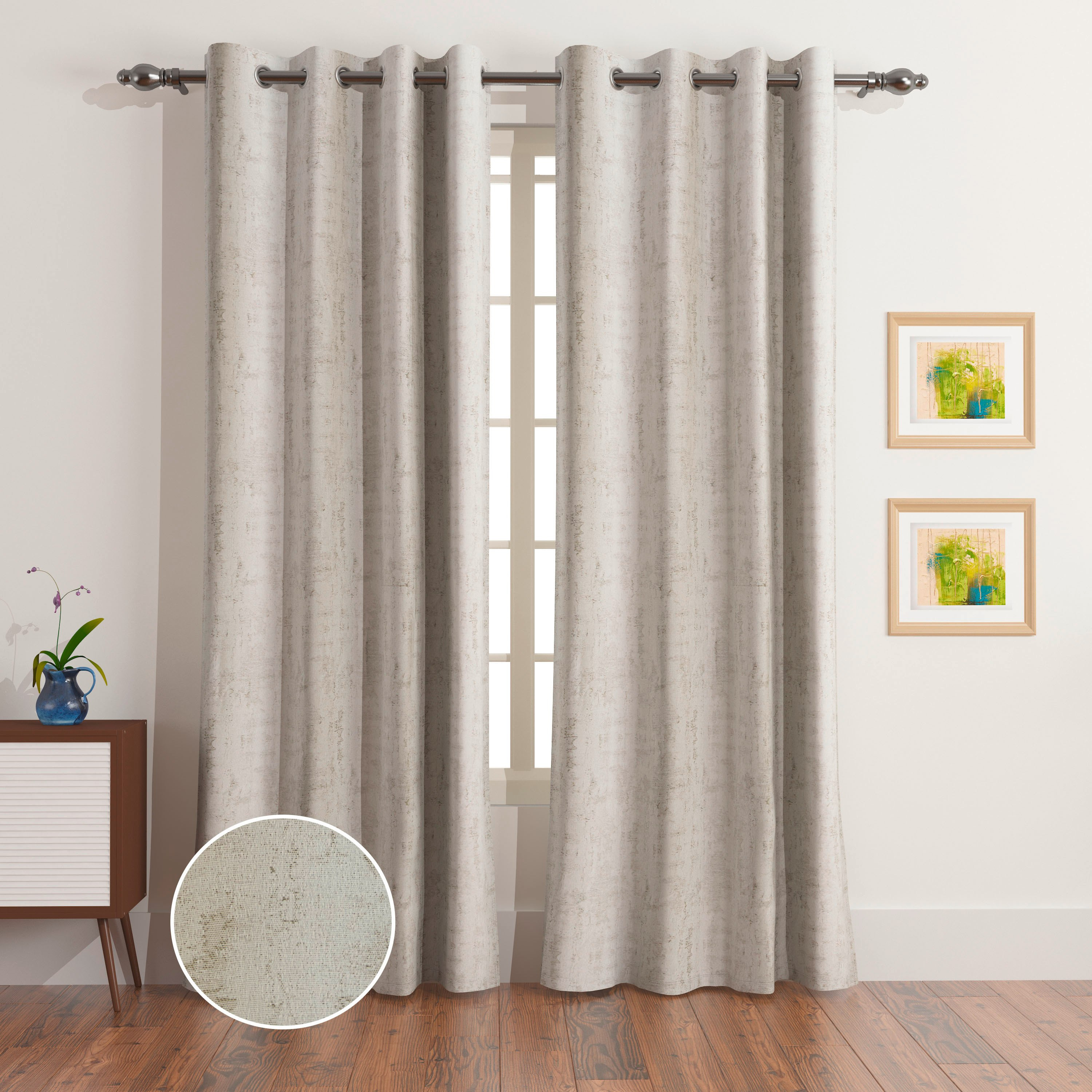 Daisy 2-Piece Extra Long Jacquard Curtain Set - 140x300 cm-PROMO_HB_AE_B1G1_250925-image-1
