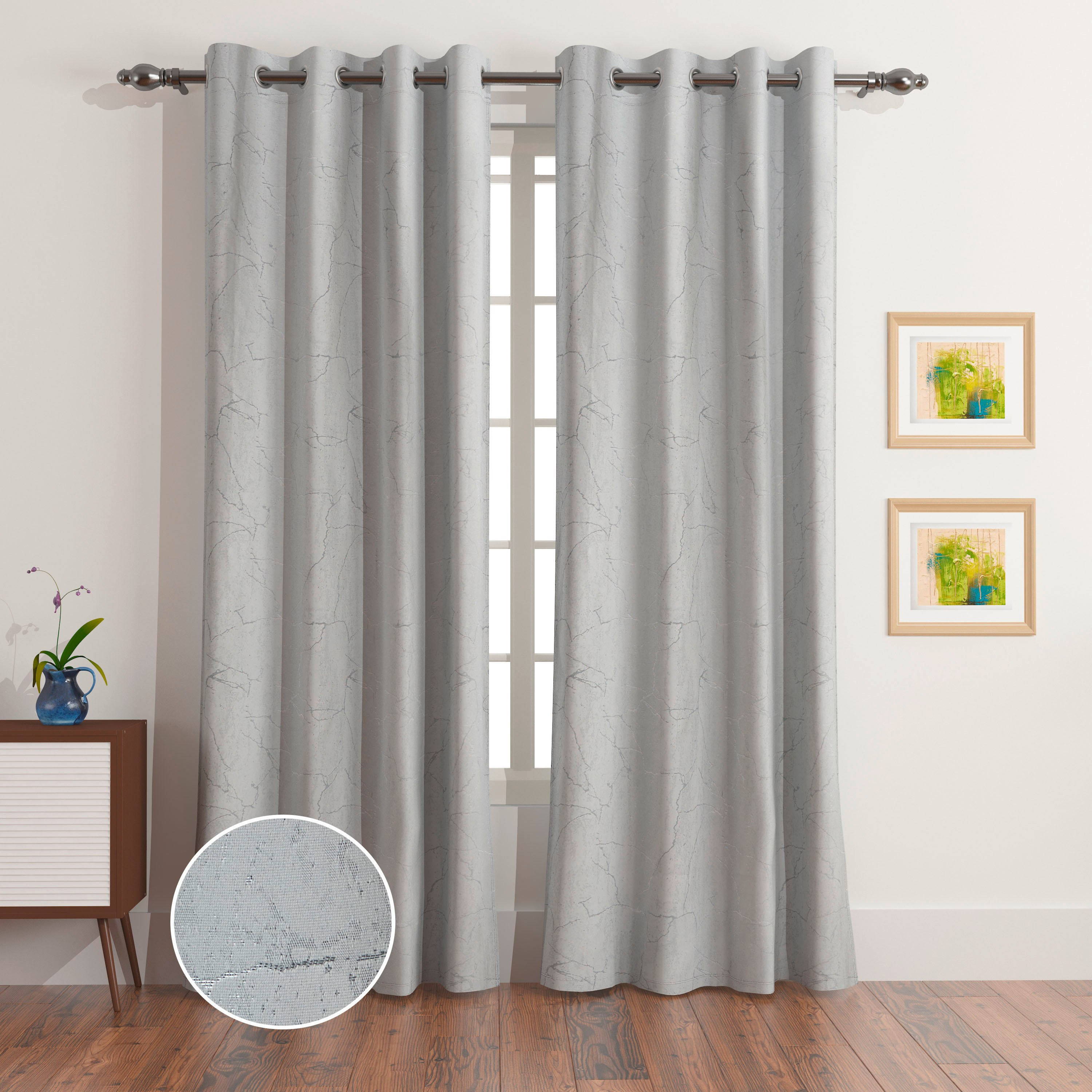 طقم ستائر جاكار طويلة جدًا من قطعتين من جليتر - 140x300 سم-PROMO_QA_HB_B1G1_WWS_271025-image-1
