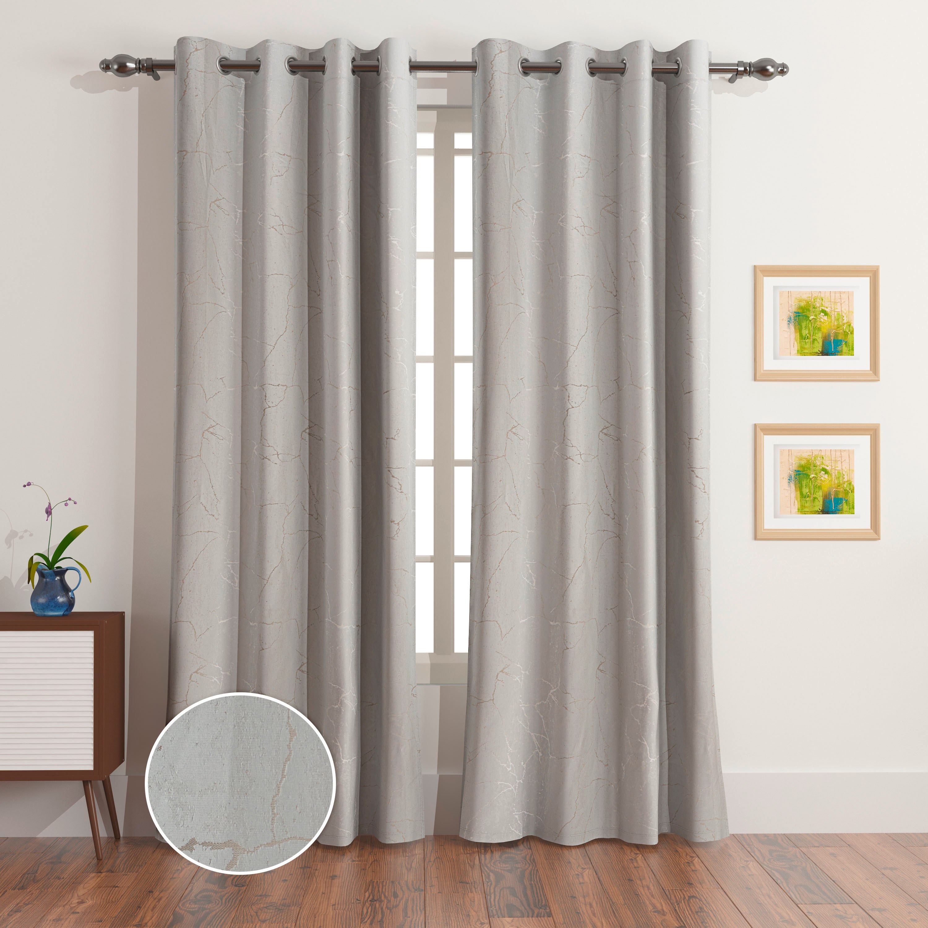 طقم ستائر جاكار طويلة جدًا من قطعتين من جليتر - 140x300 سم-hbxkidsandyouth-windowcoverings-curtains-image-1