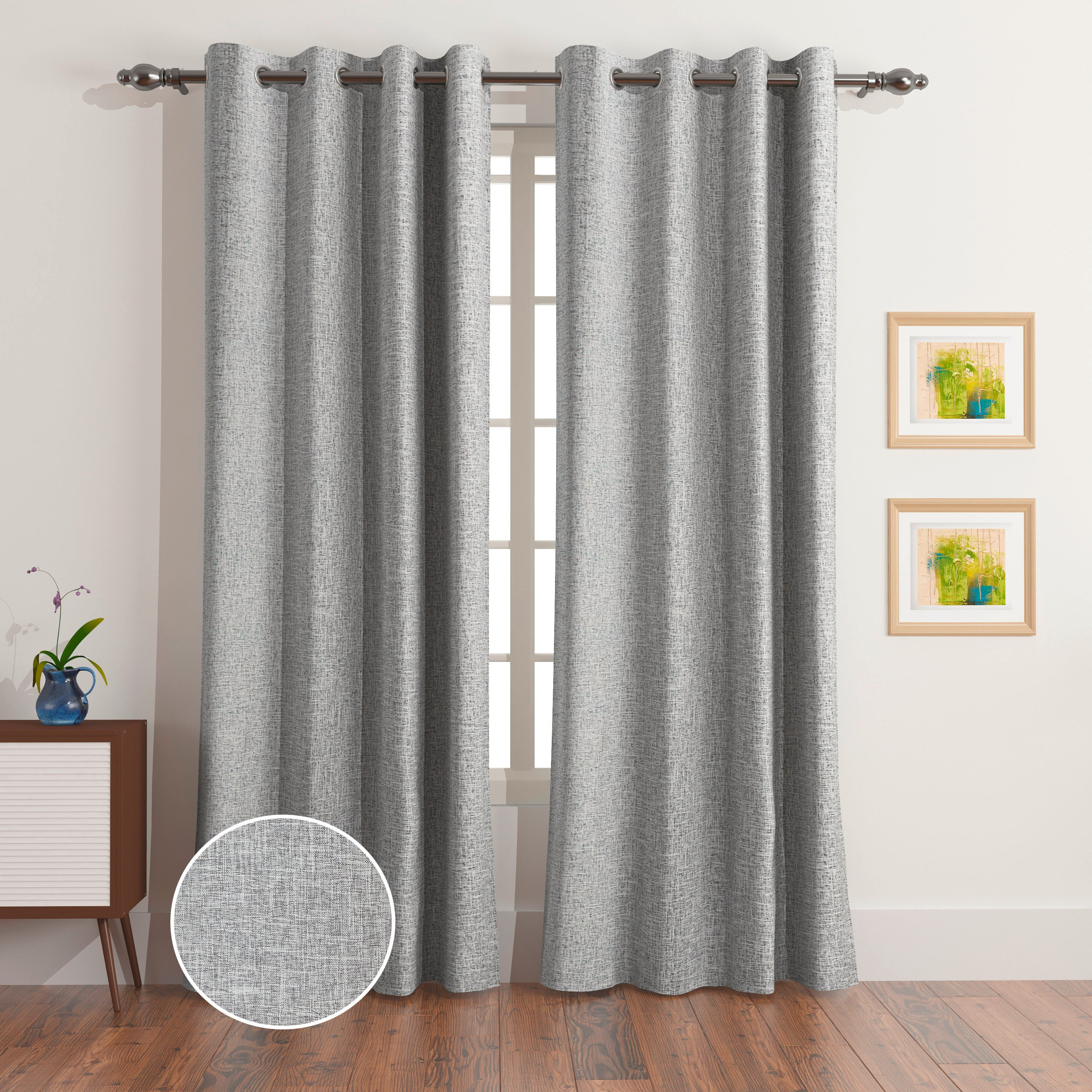 Daisy 2-Piece Jacquard Curtain Set - 140x300 cm-hbxkidsandyouth-windowcoverings-curtains-image-1