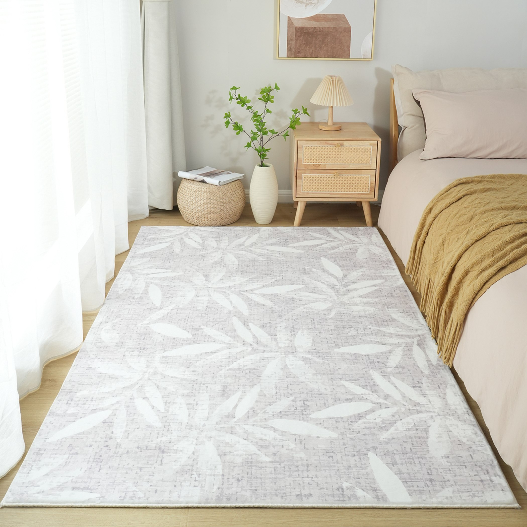 سجادة فرو مخمليّة بطبعات إنتروبي من ميلان - 120x170 سم-hbxdecorandfurnishings-floorcoverings-rugs-image-1