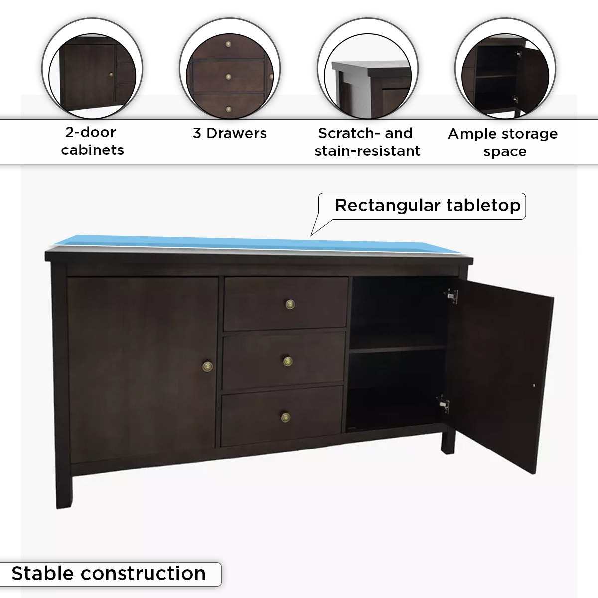 Simpson NXT 2-Door Sideboard with 3 Drawers-hbxfurniture-diningroom-buffetsandsideboards-image-5