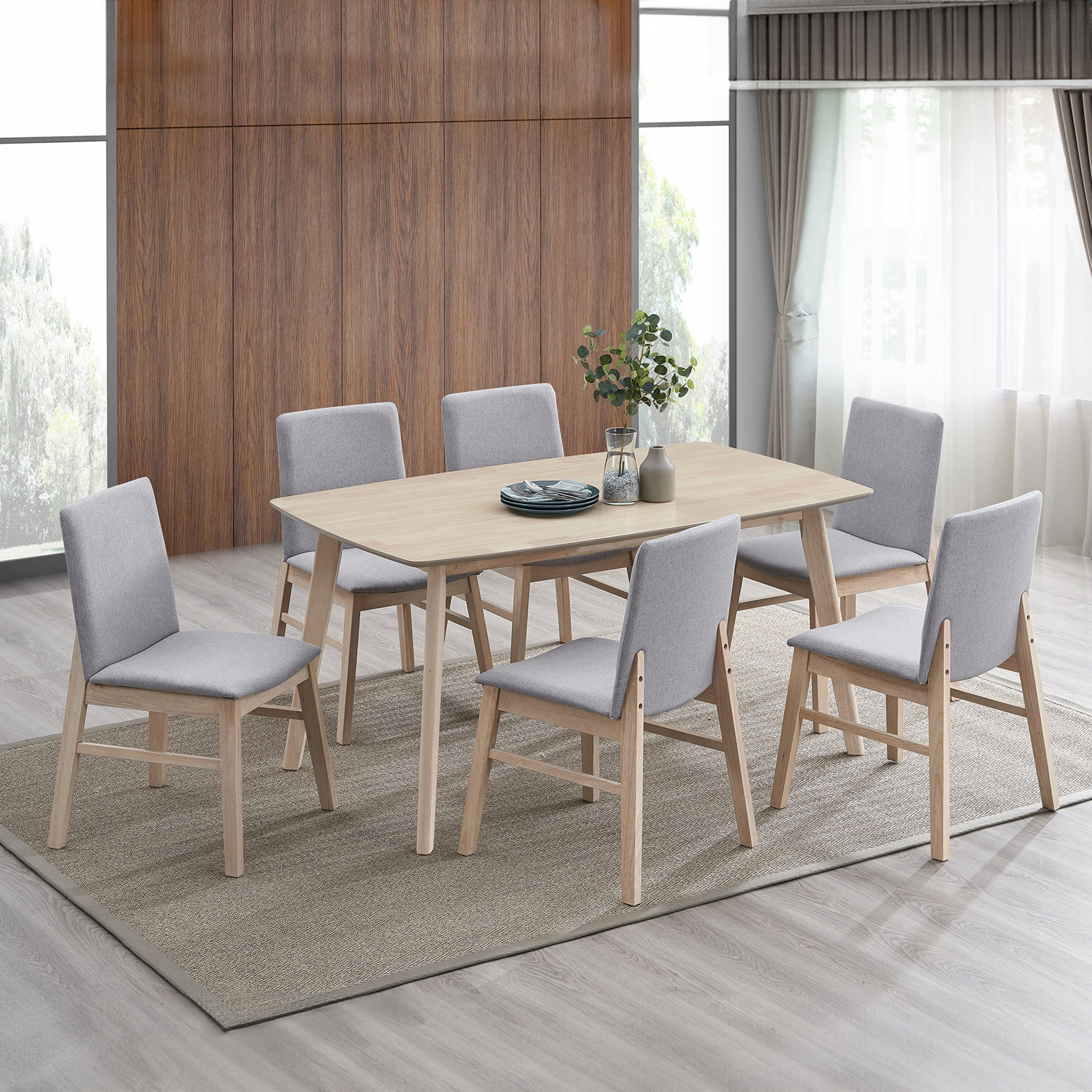 طقم سفرة 6 مقاعد إن إكس تي من ليكسينغتون-hbxfurniture-diningtablesandsets-diningsets-sixseater-image-1