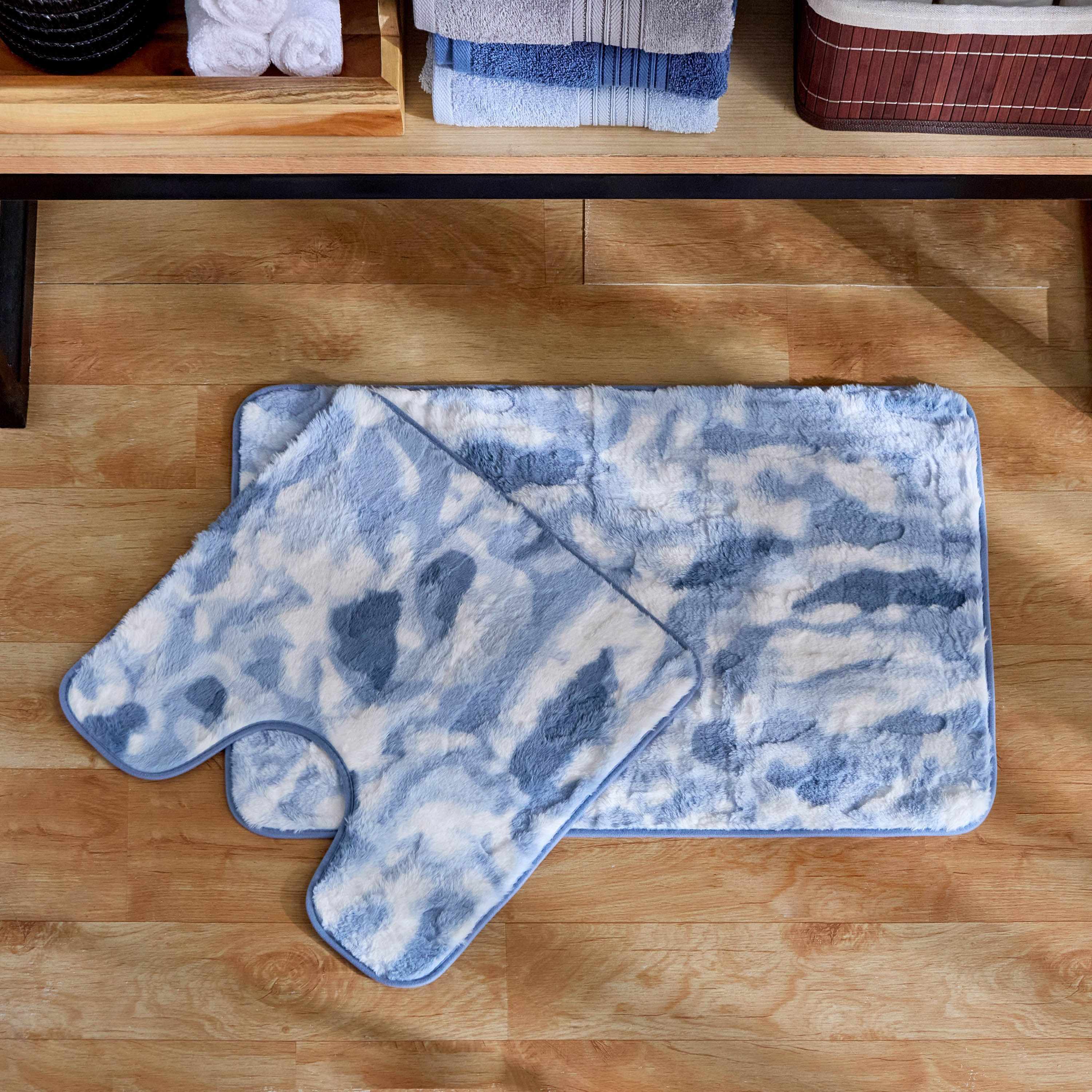 Henna 2-Piece Printed Rabbit Fur Bath Mat Set-PROMO_HB_AE_B2G2_011025-image-1