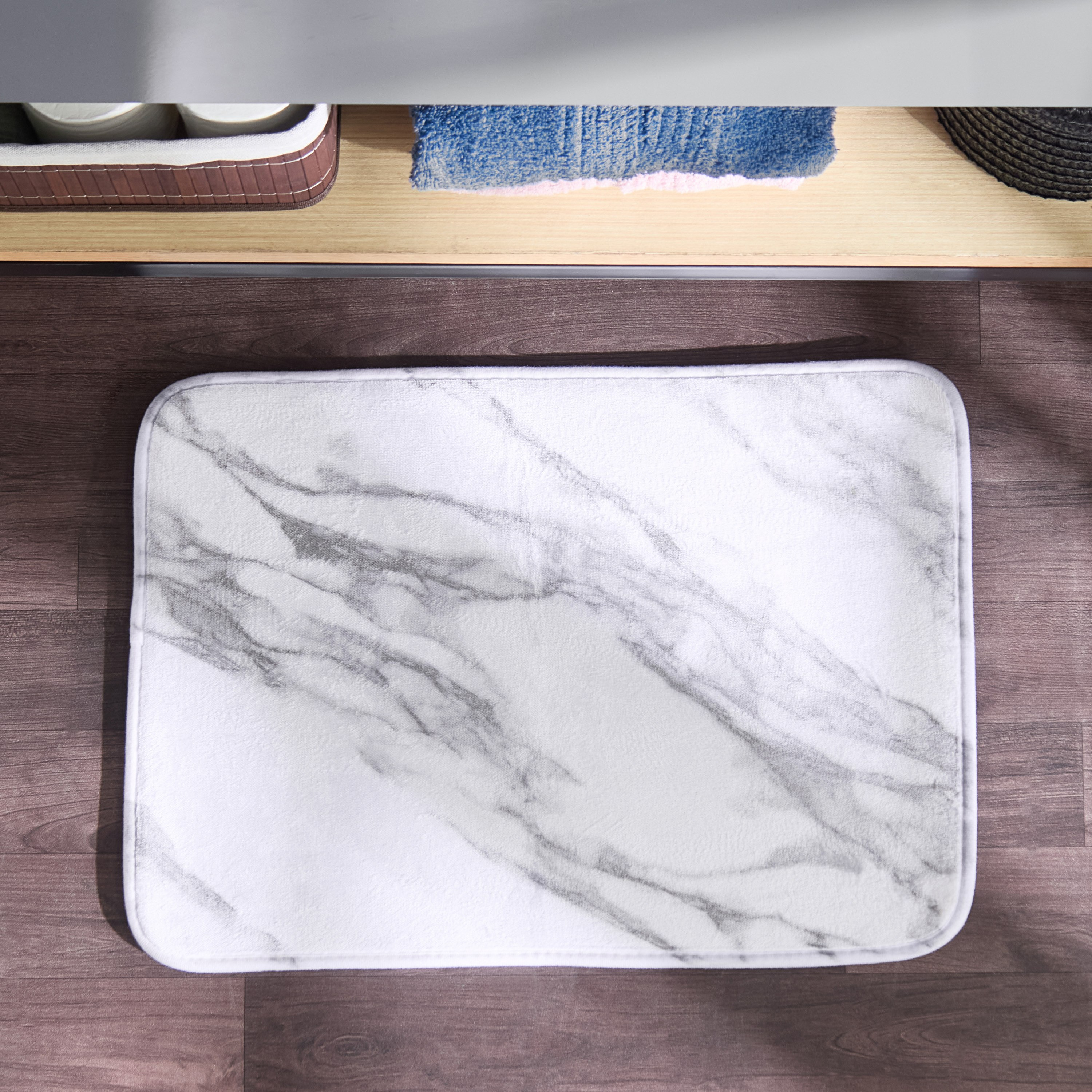 Cril Marble Print Memory Foam Bath Mat - 43x61 cm-PROMO_HB_AE_B2G2_011025-image-1