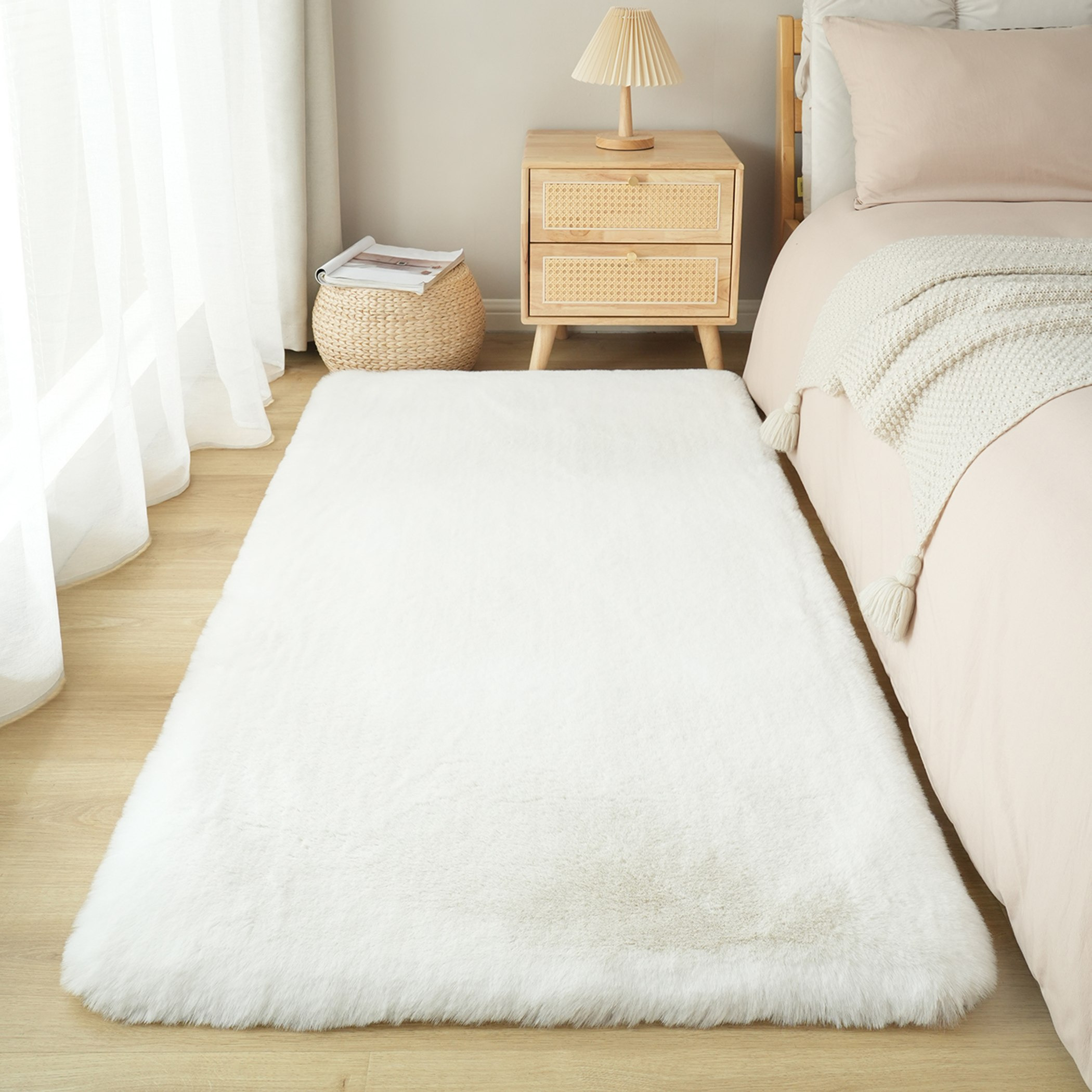Luxy Bliss Premium Faux Rabbit Fur Rug - 80x150 cm-hbxdecorandfurnishings-floorcoverings-rugs-image-1
