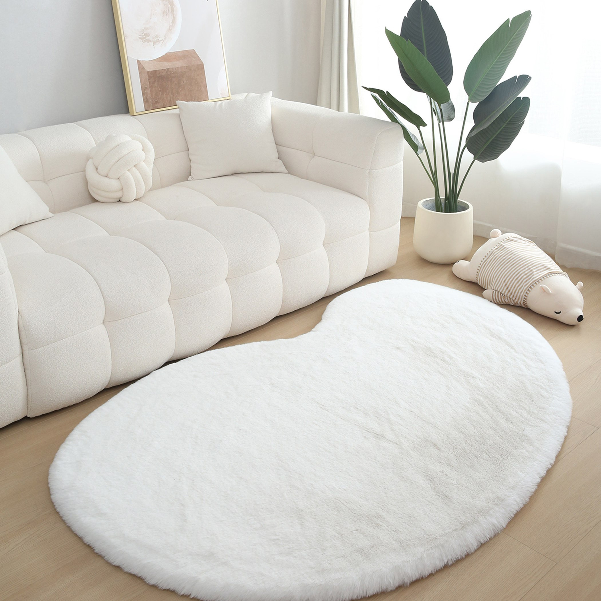 Luxy Bliss Premium Faux Rabbit Fur Rug - 120x180 cm-hbxdecorandfurnishings-floorcoverings-rugs-image-1