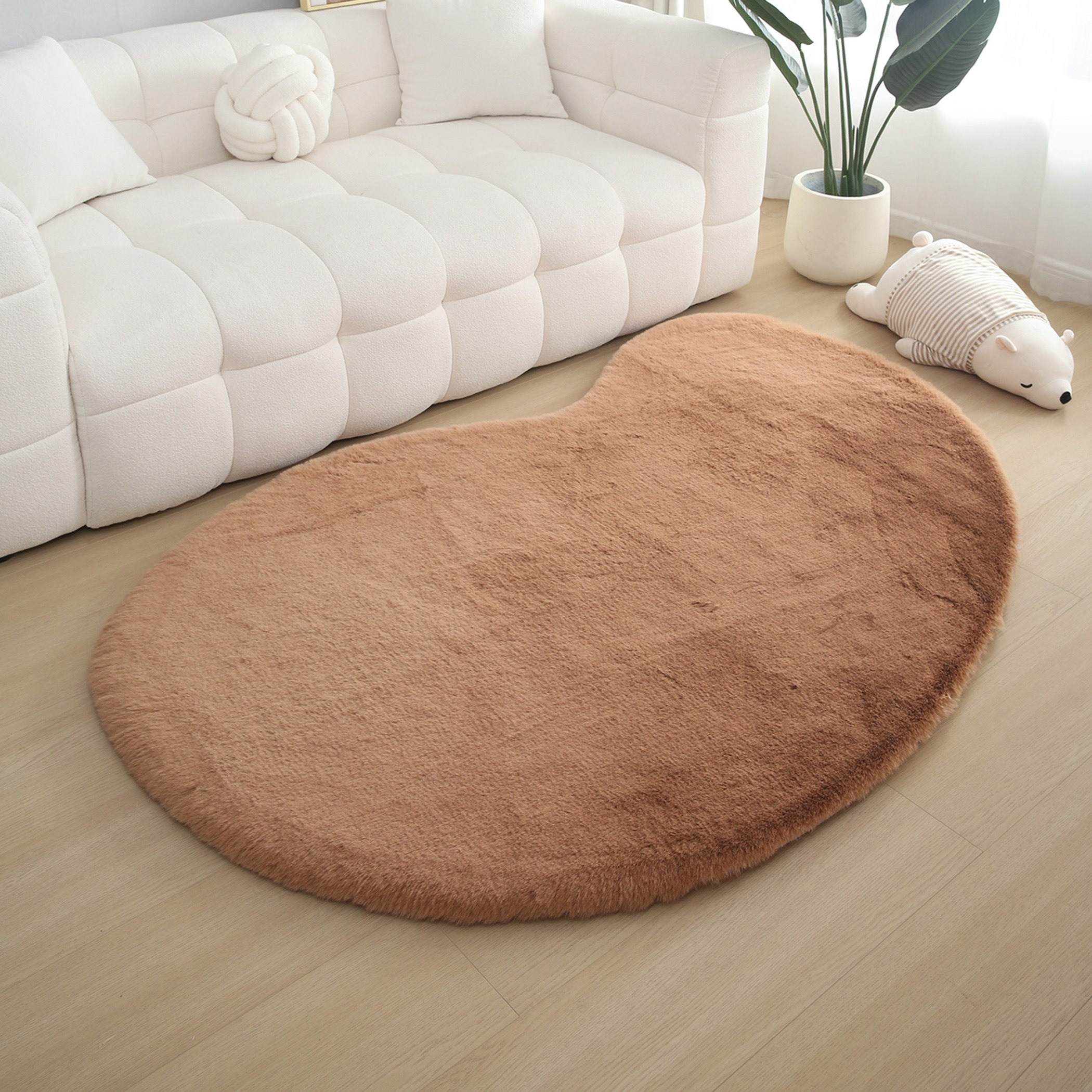 Luxy Bliss Premium Faux Rabbit Fur Rug - 120x180 cm-hbxdecorandfurnishings-floorcoverings-rugs-image-1