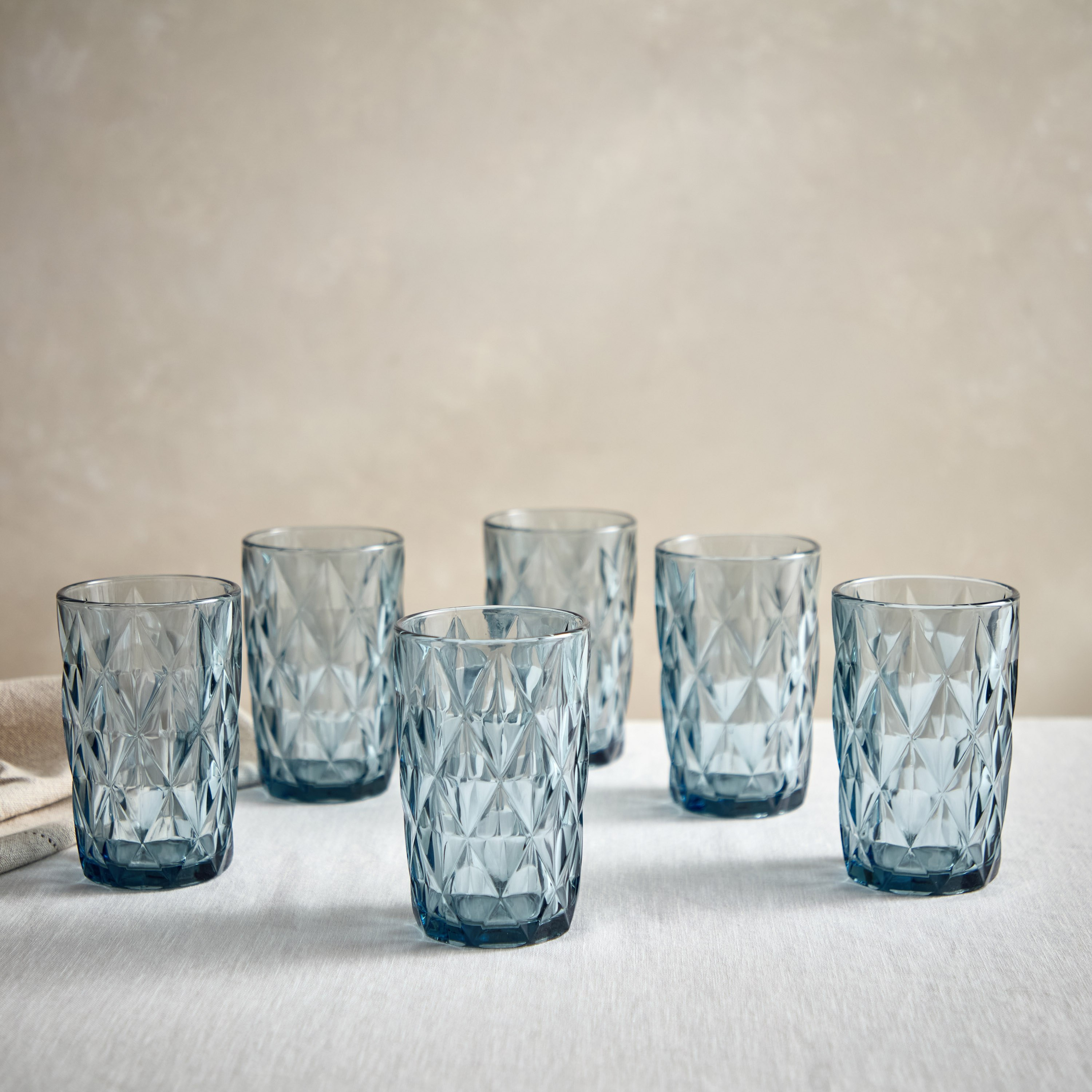 طقم أكواب زجاج 6 قطع - 400 مل-hbxdecorandfurnishings-tabletop-glassware-image-1