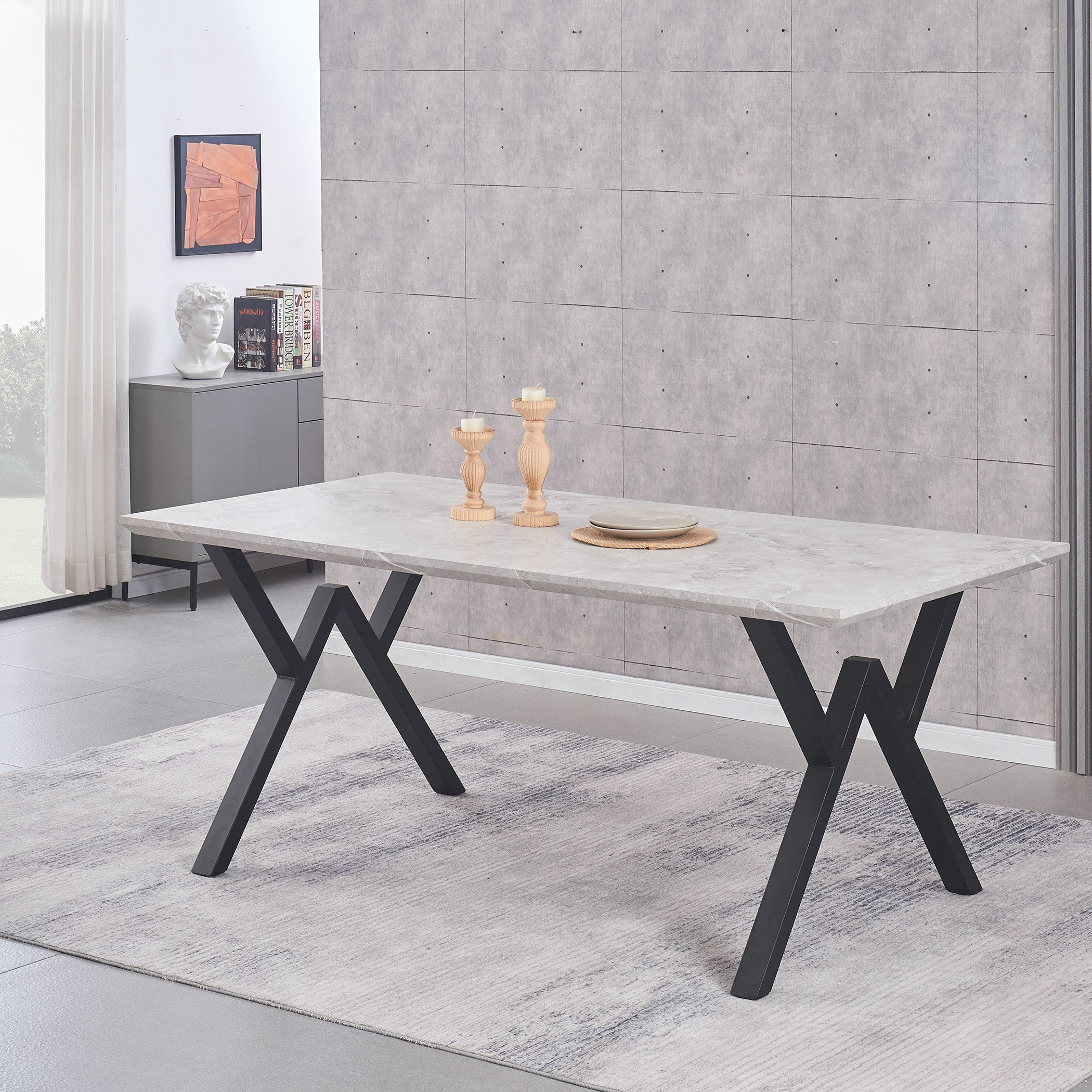 طقم طاولة سفرة 6 مقاعد من ألبوري-hbxfurniture-diningtablesandsets-diningsets-sixseater-image-2