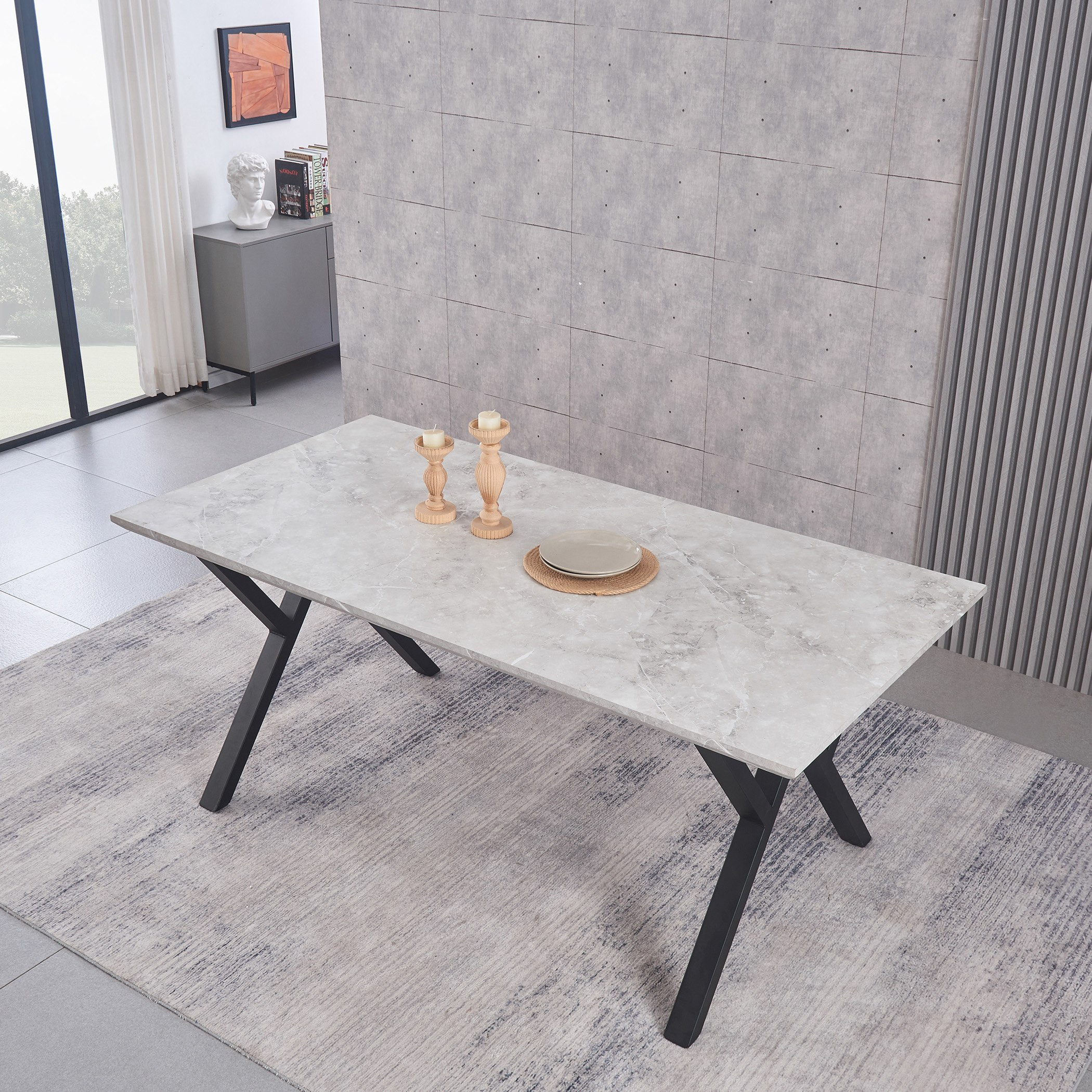 طقم طاولة سفرة 6 مقاعد من ألبوري-hbxfurniture-diningtablesandsets-diningsets-sixseater-image-3