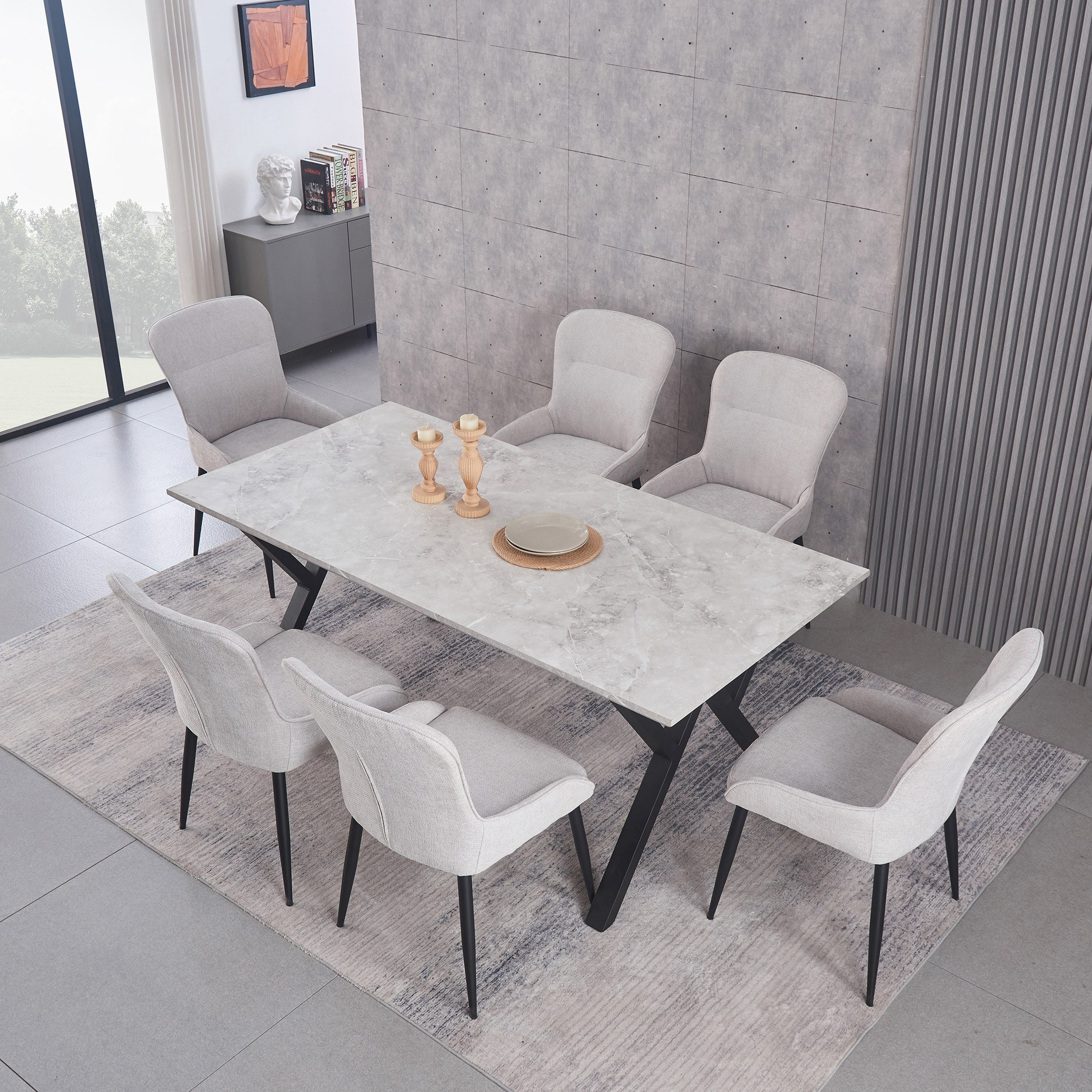 طقم طاولة سفرة 6 مقاعد من ألبوري-hbxfurniture-diningtablesandsets-diningsets-sixseater-image-8
