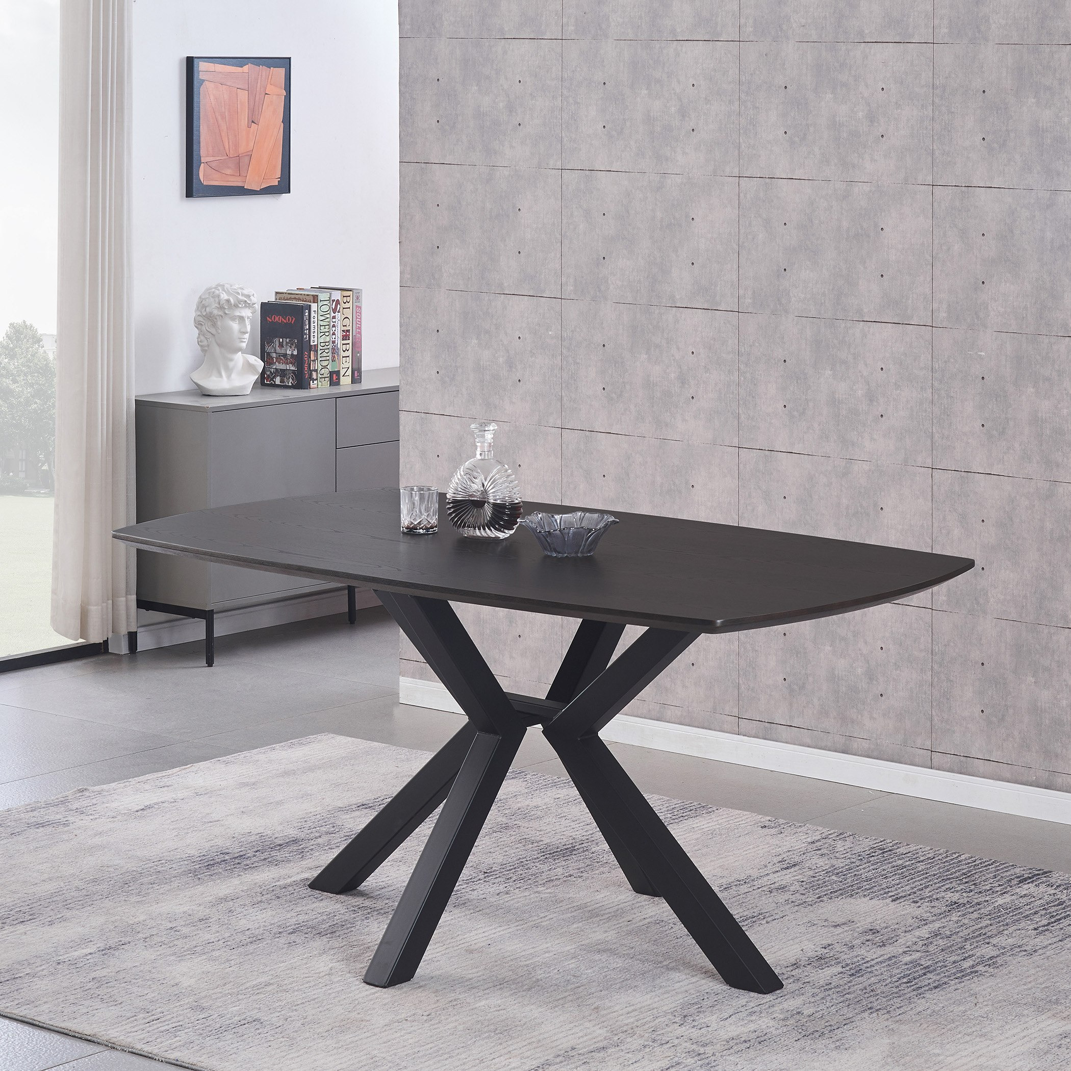 Denzel 6-Seater Dining Table Set-hbxfurniture-diningtablesandsets-diningsets-sixseater-image-4