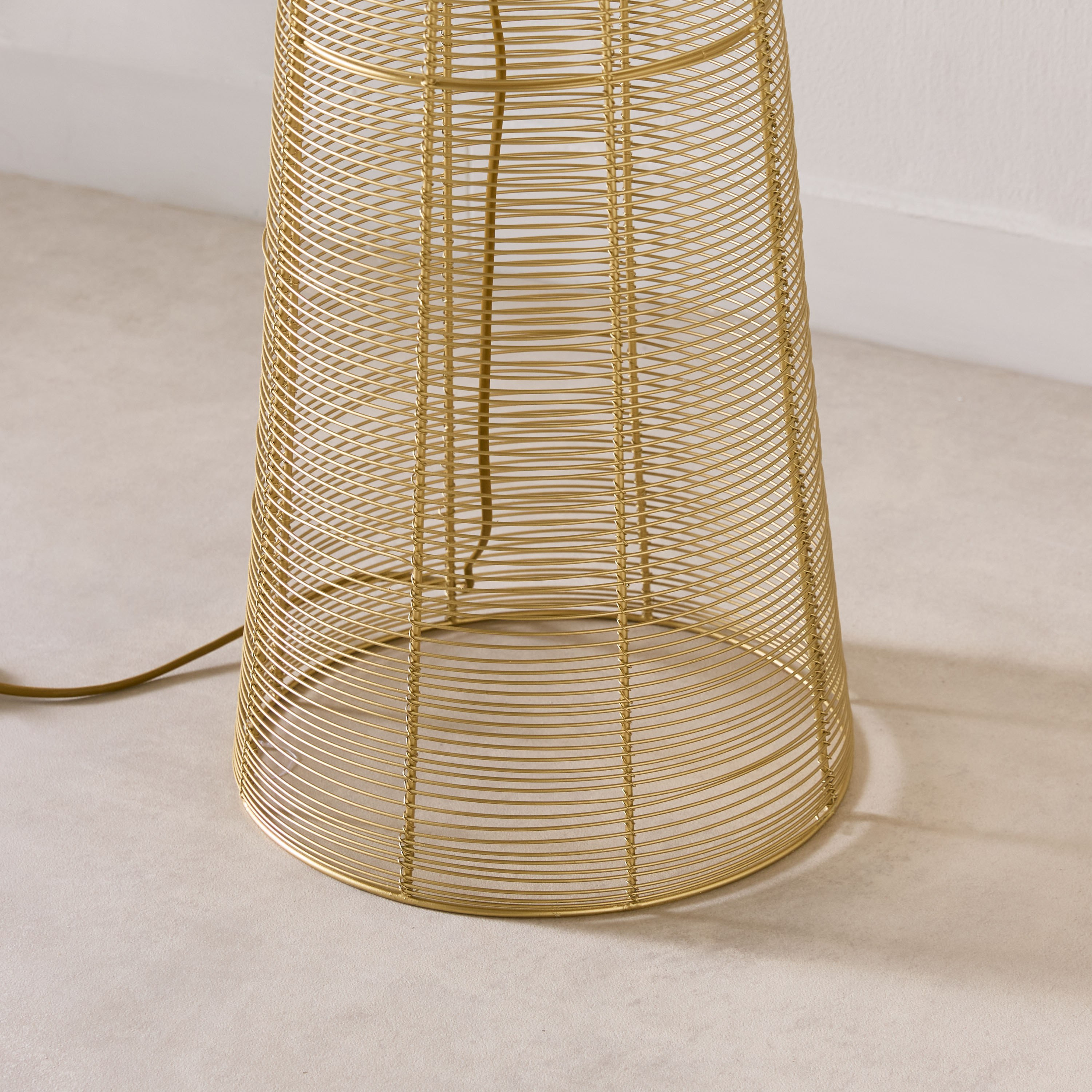 مصباح أرضية سلكي معدني بغطاء قماش من آرون - 43x152 سم-hbxhomeware-hbxlivingroom-image-3