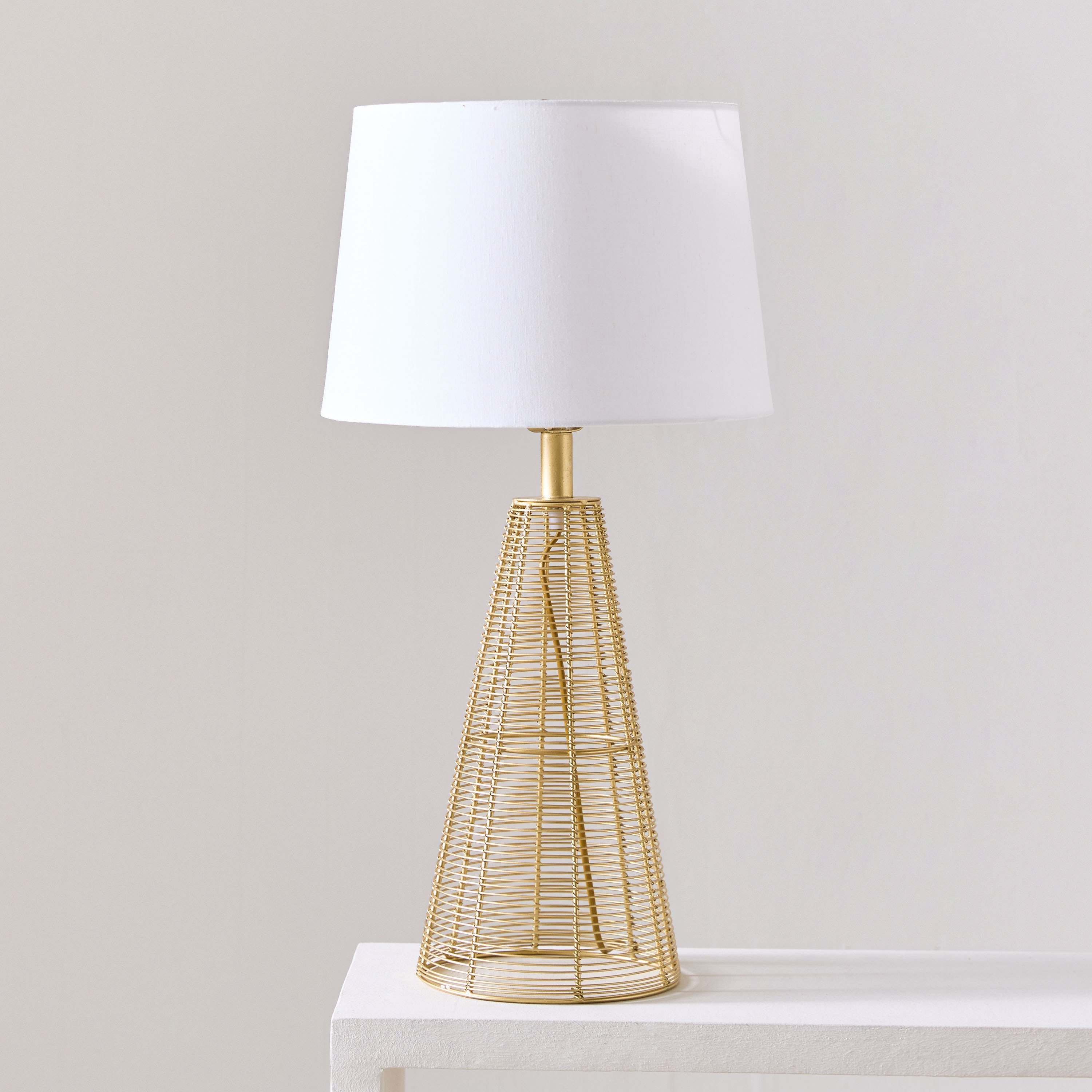 Aron Metal Wire Table Lamp with Fabric Shade - 36x63 cm-PROMO_HB_AE_B1G1_250925-image-1
