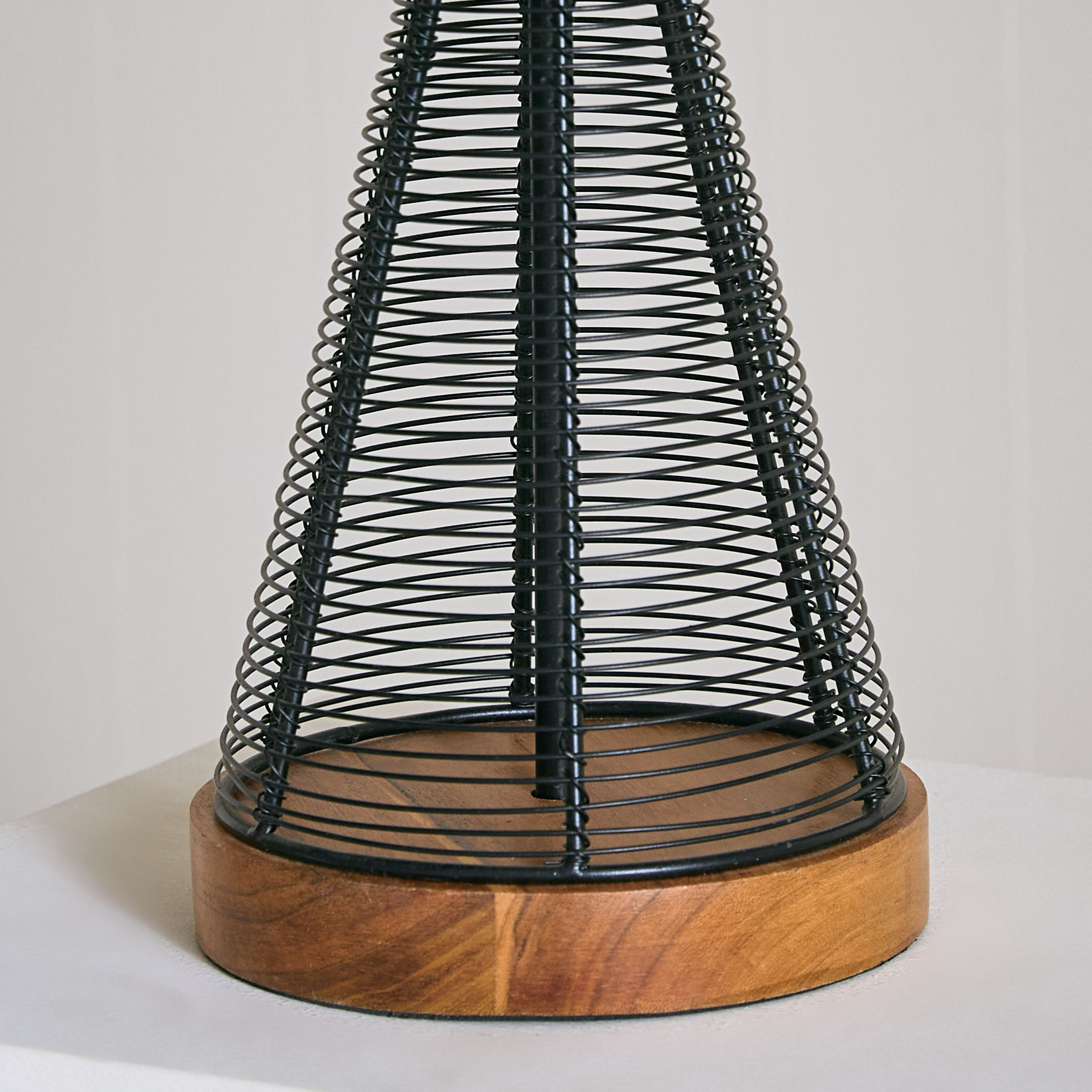 Aron Metal and Wooden Table Lamp with Fabric Shade - 26x53 cm-PROMO_HB_AE_B2G2_011025-image-4