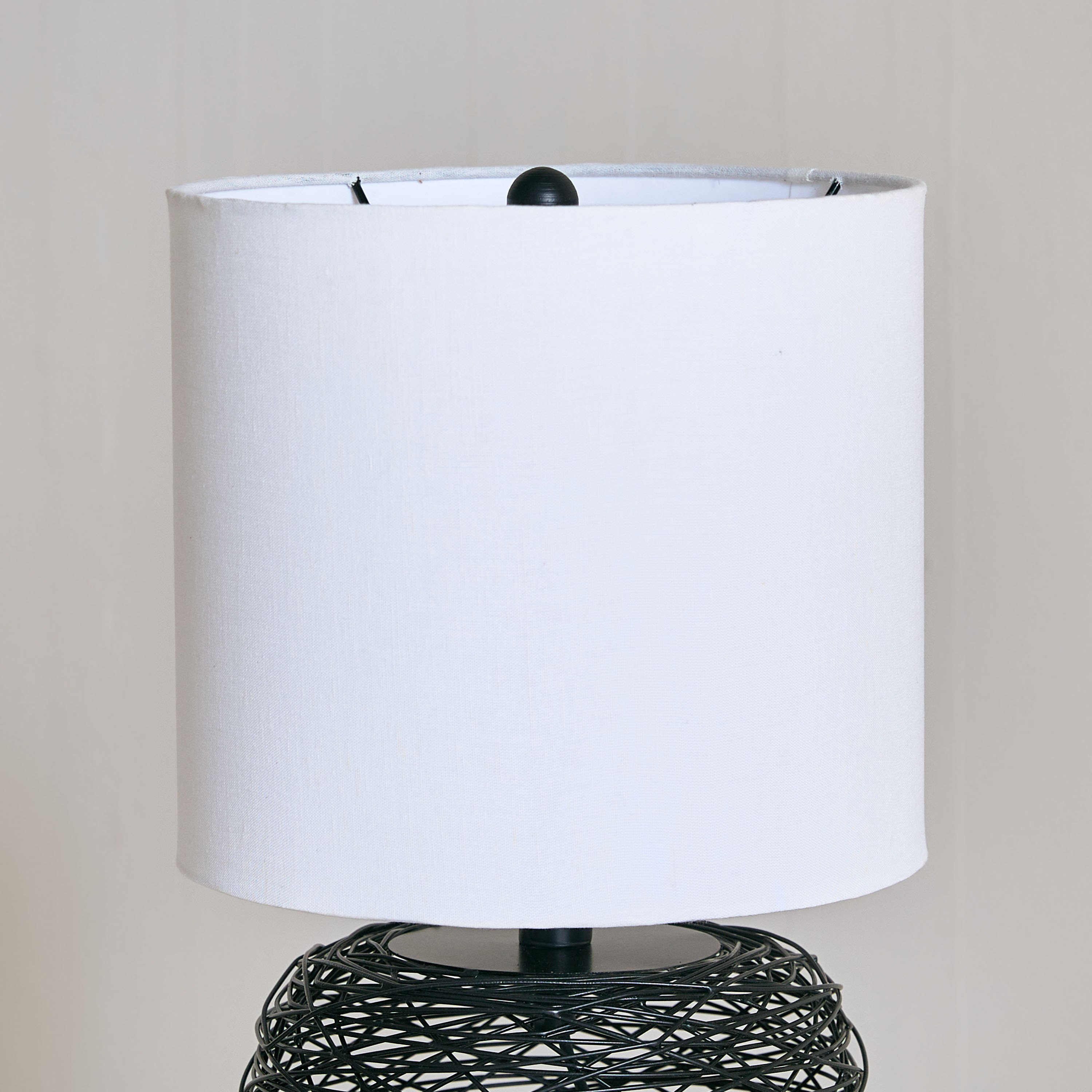 مصباح طاولة سلكي معدني بغطاء قماش من آرون - 26x47 سم-hbxbedroom-lighting-tablelamps-image-3