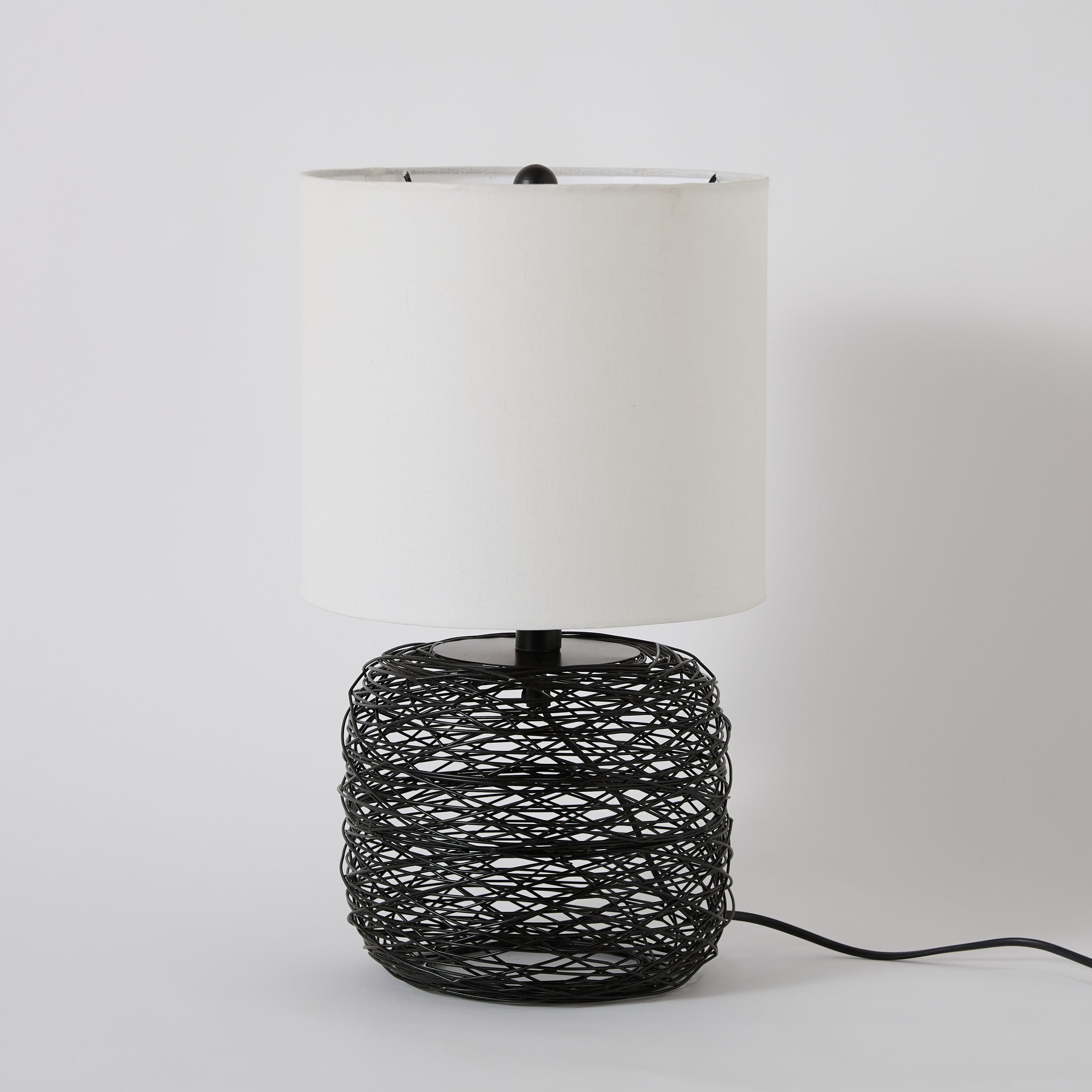 مصباح طاولة سلكي معدني بغطاء قماش من آرون - 26x47 سم-hbxbedroom-lighting-tablelamps-image-6