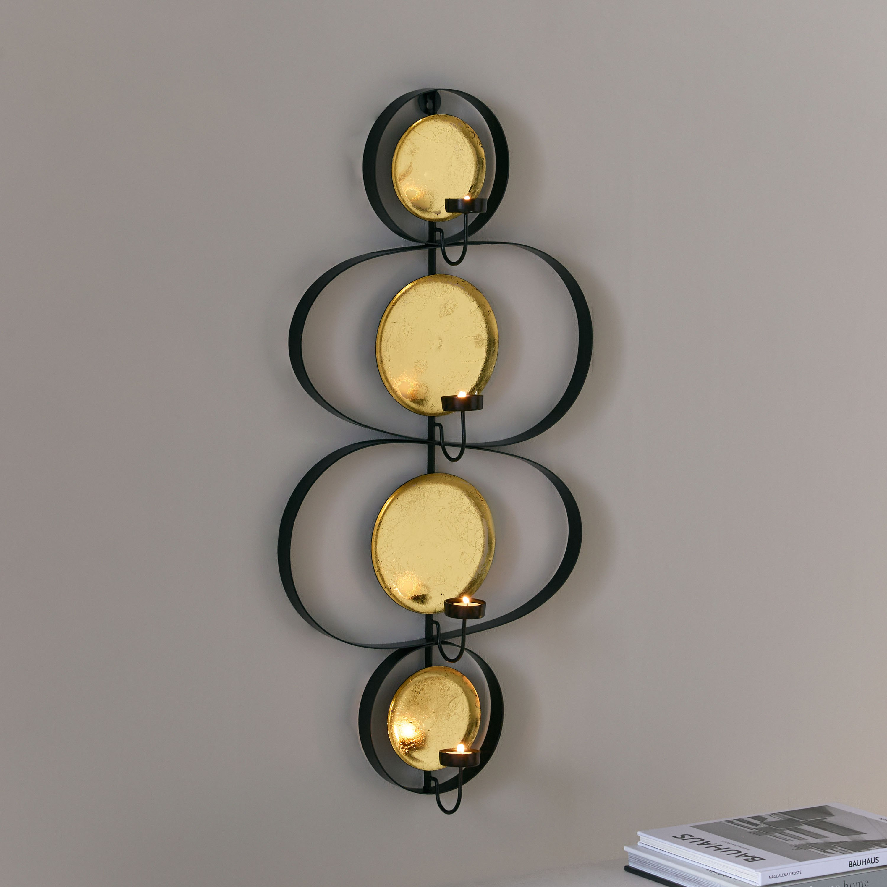 زينة حائط معدنية 4 تي لايت من آرون- 35.5x10x77 سم-hbxdiningroom-lighting-decorativesandstringlights-image-1