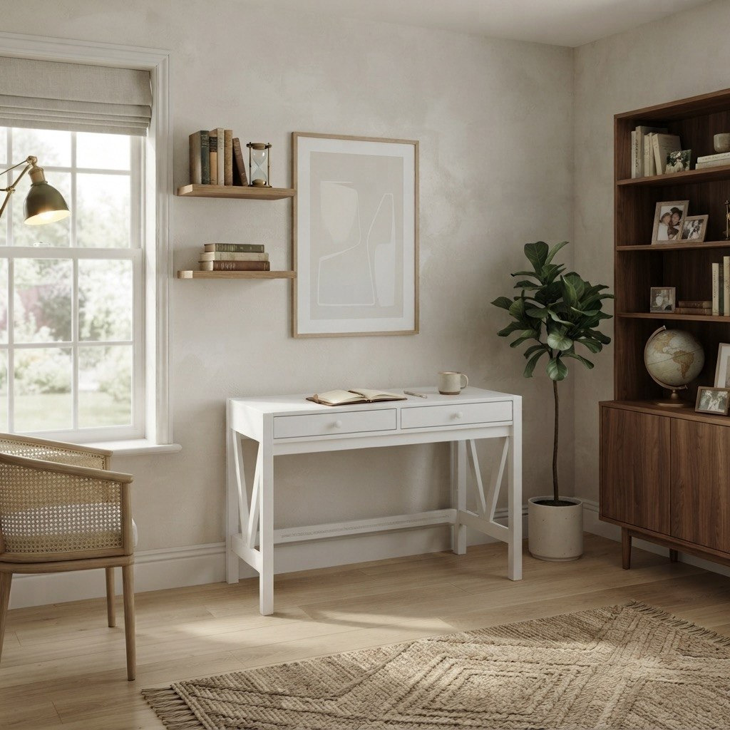 Movo Preston Study Desk with 2 Drawers-hbxfurniture-desks-image-1