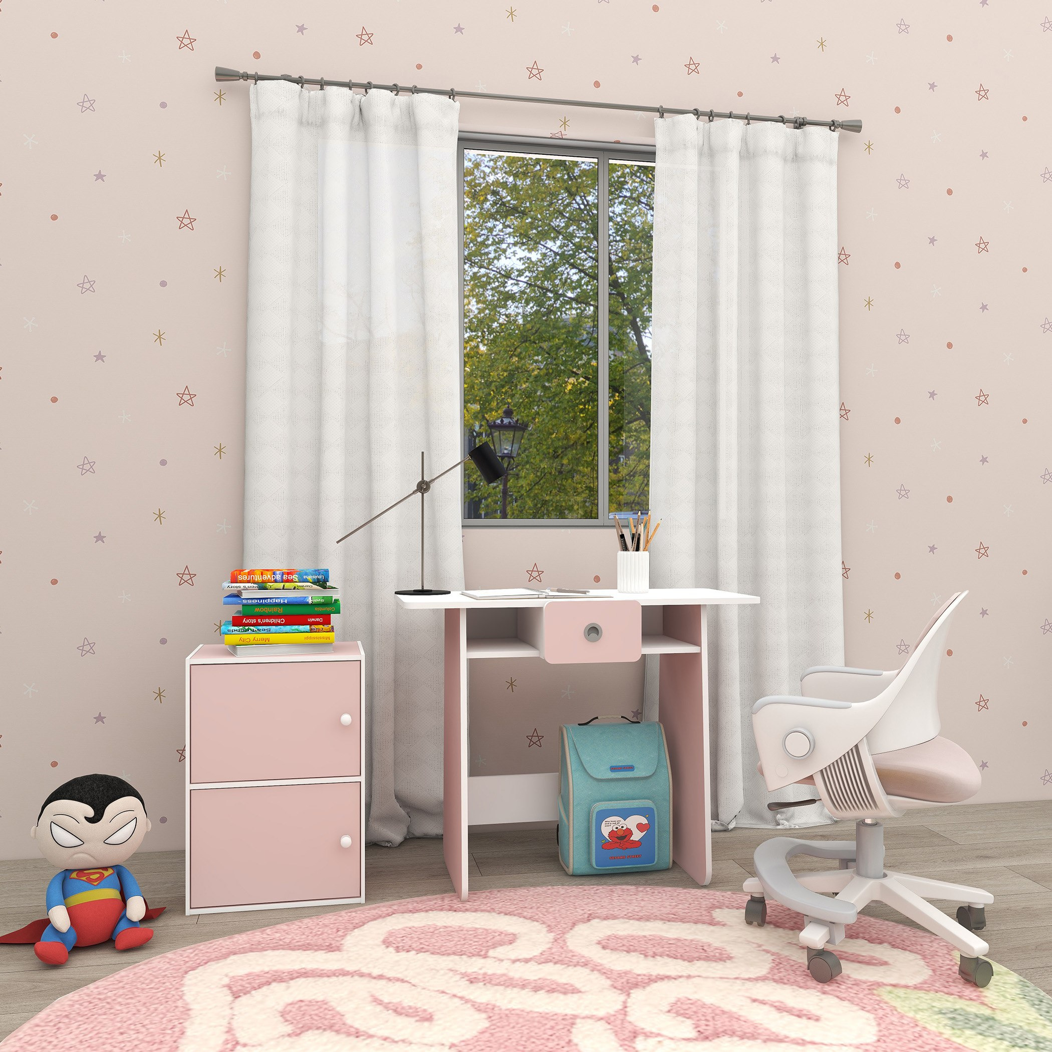 Vanilla Bloom Junior Study Desk with 1 Drawer-hbxfurniture-desks-image-8
