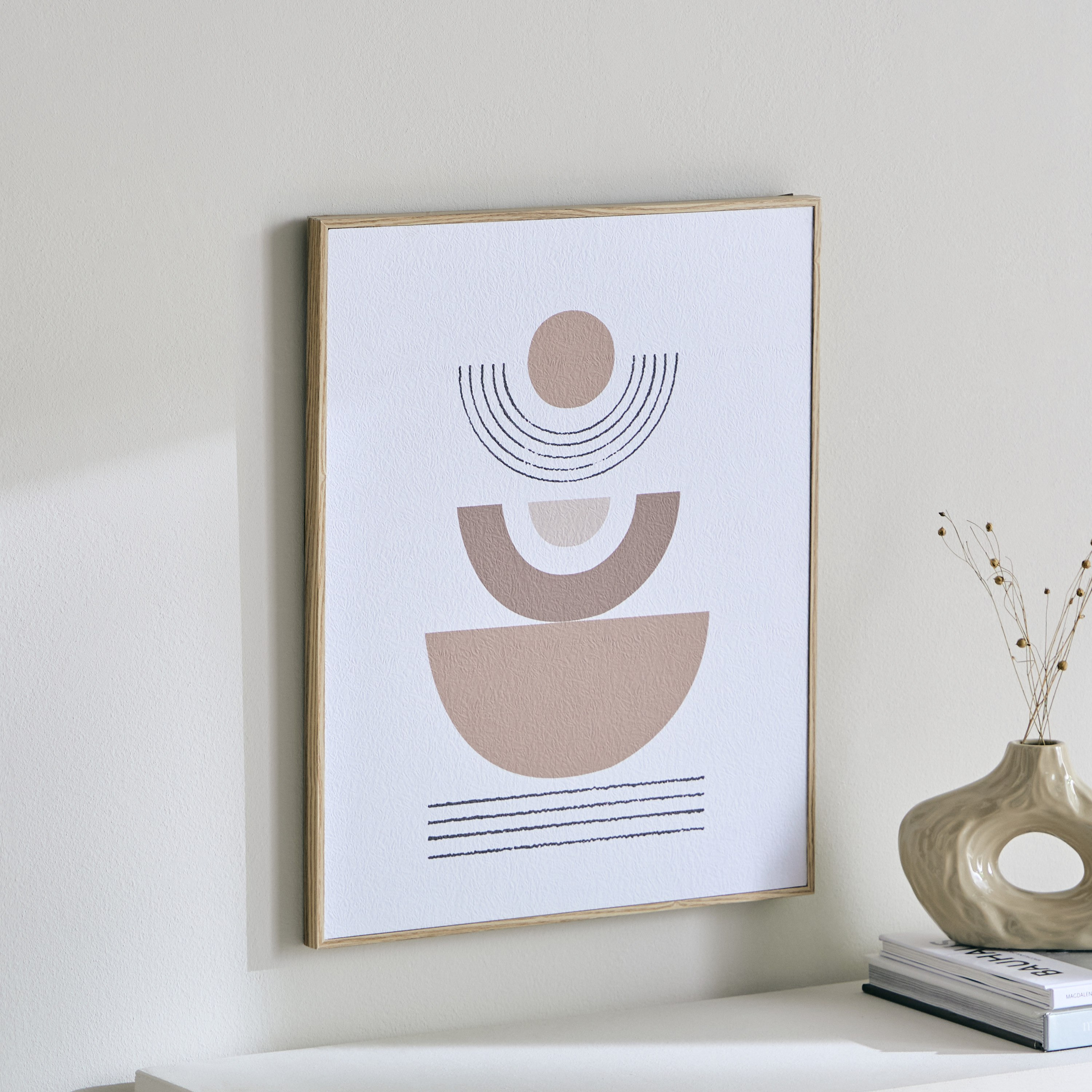 Renata Modern Abstract Wooden Frame Picture - 40x2x50 cm-hbxbedroom-decorandaccessories-photoframes-image-1