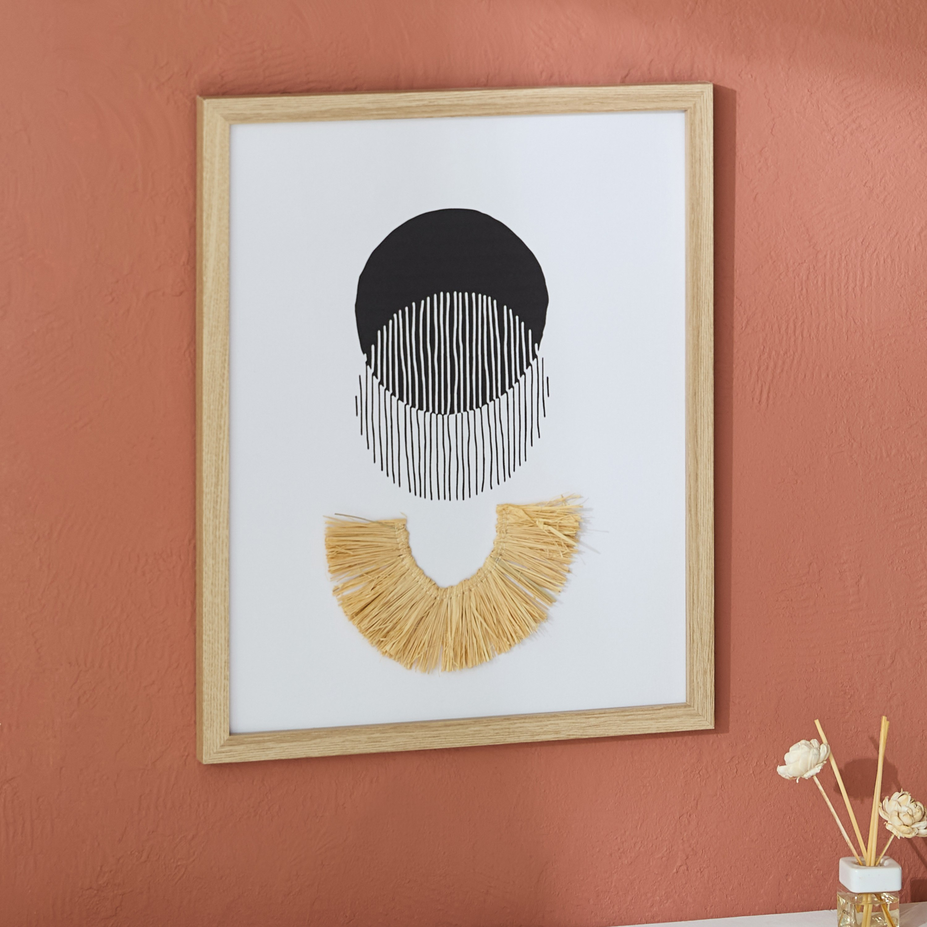 صورة ثلاثية الأبعاد ببرواز خشبي وحلية طبيعية من ريناتا - 40x2x50 سم-hbxbedroom-decorandaccessories-photoframes-image-1