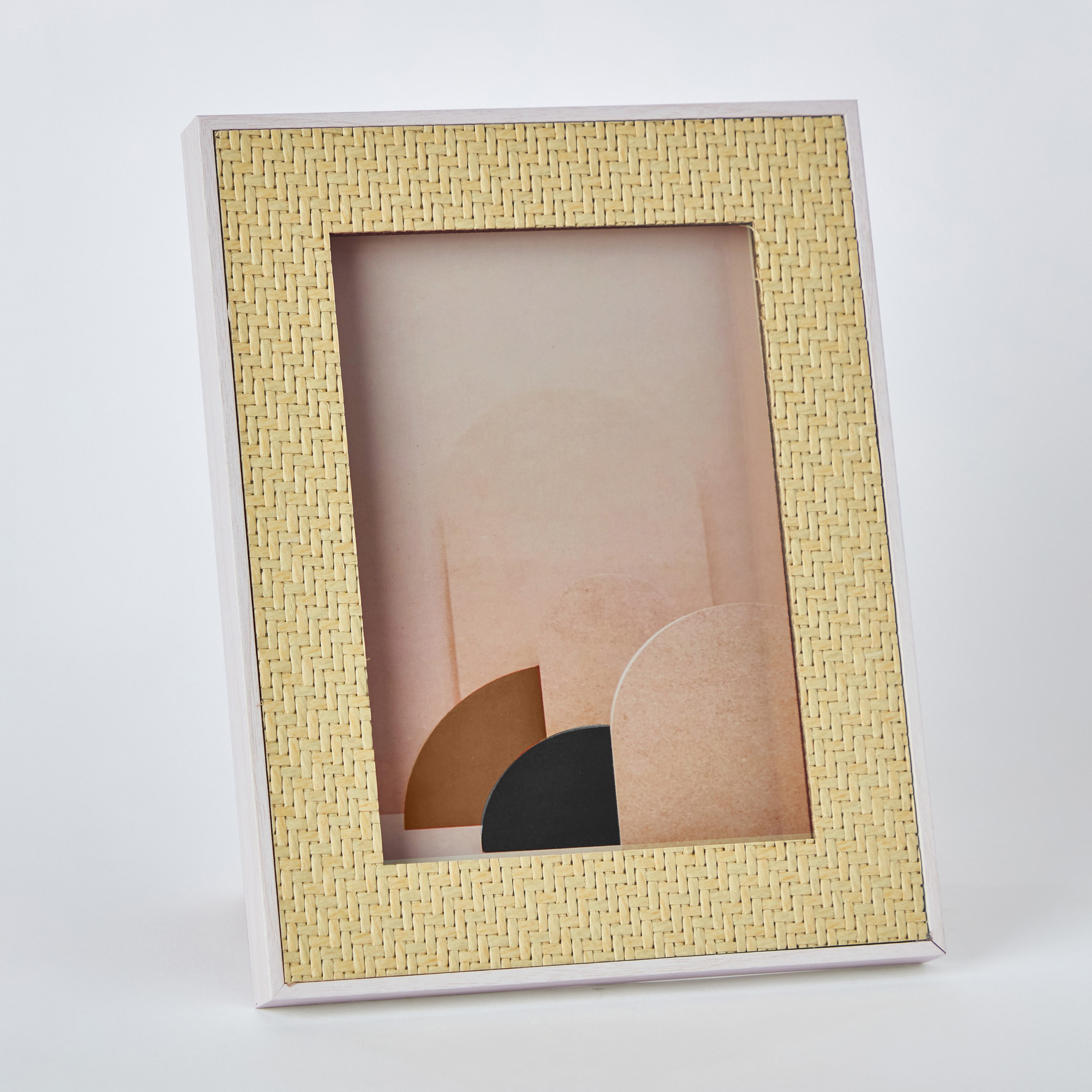 برواز صور من القصب والزجاج من ريناتا - 18.8x2x23.7 سم-hbxbedroom-decorandaccessories-photoframes-image-6