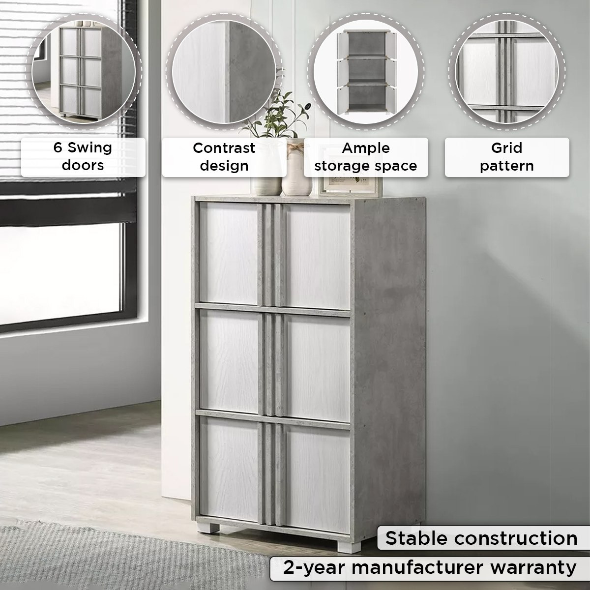 وحدة تخزين 6 أبواب متعددة الاستخدامات من ألفورد أسبن-hbxfurniture-office-bookcases-image-4