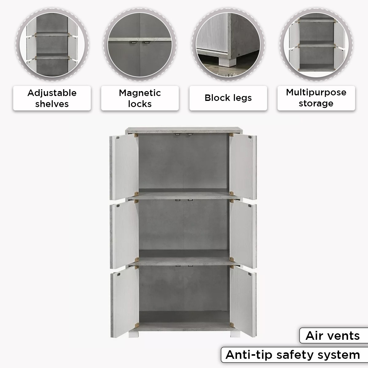 وحدة تخزين 6 أبواب متعددة الاستخدامات من ألفورد أسبن-hbxfurniture-office-bookcases-image-5
