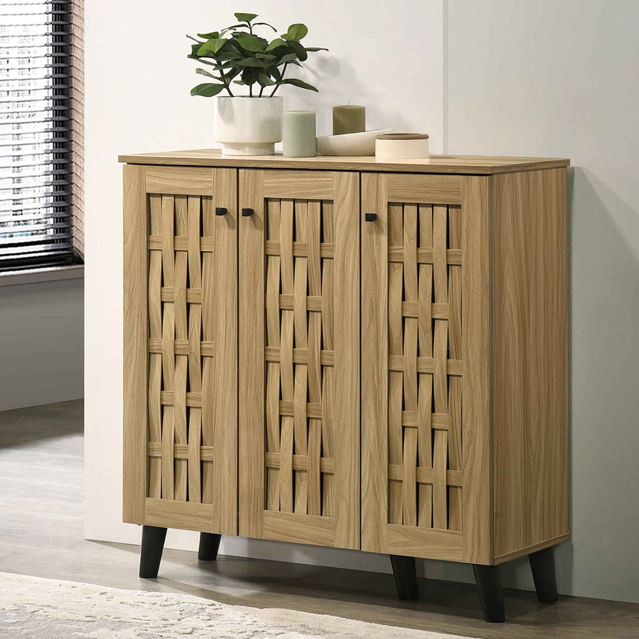 Verona 16-Pair Shoe Cabinet with 3 Doors-hbxbedroom-shoecabinetsandracks-image-1