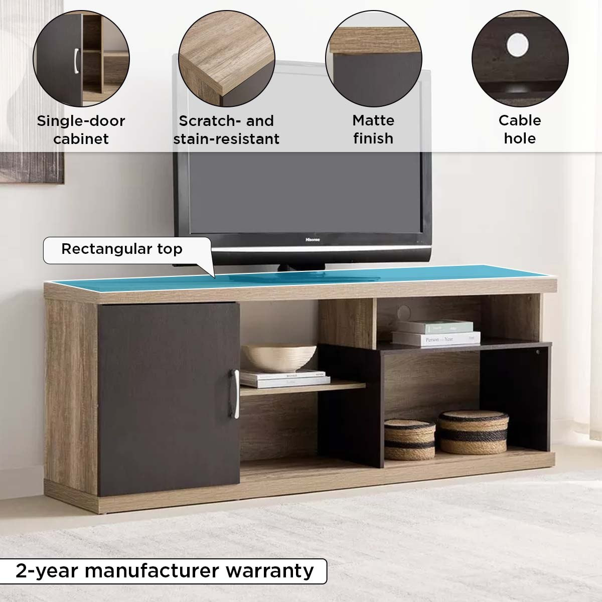 وحدة تلفزيون مرتفعة حتى 75 بوصة 1.8 متر من رايز-hbxlivingroom-mediaunitsandstorage-tvunits-image-10