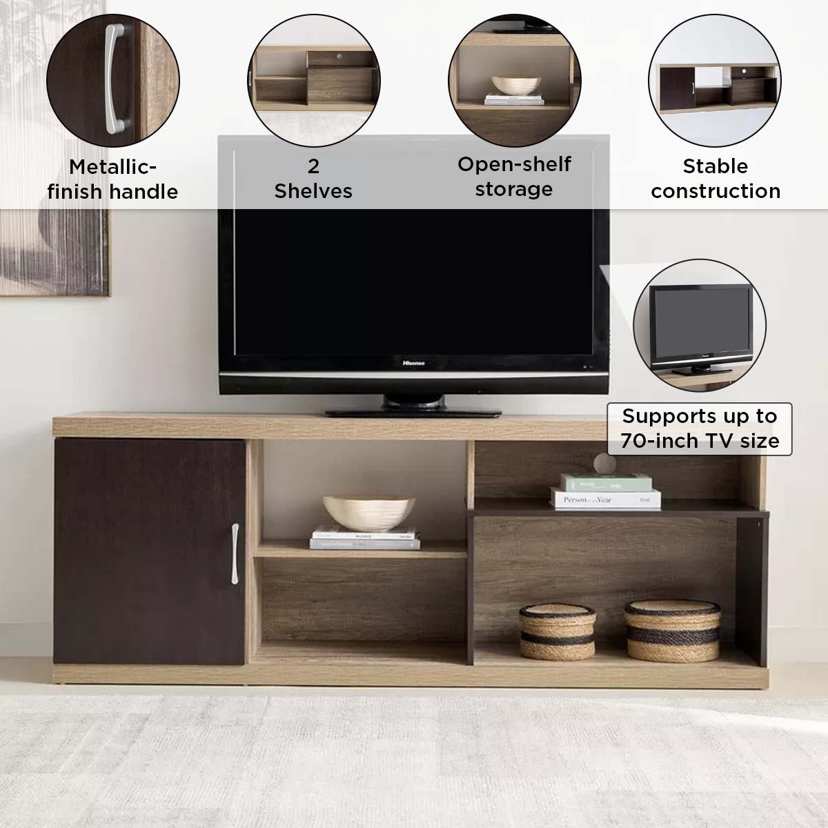 وحدة تلفزيون مرتفعة حتى 75 بوصة 1.8 متر من رايز-hbxlivingroom-mediaunitsandstorage-tvunits-image-11