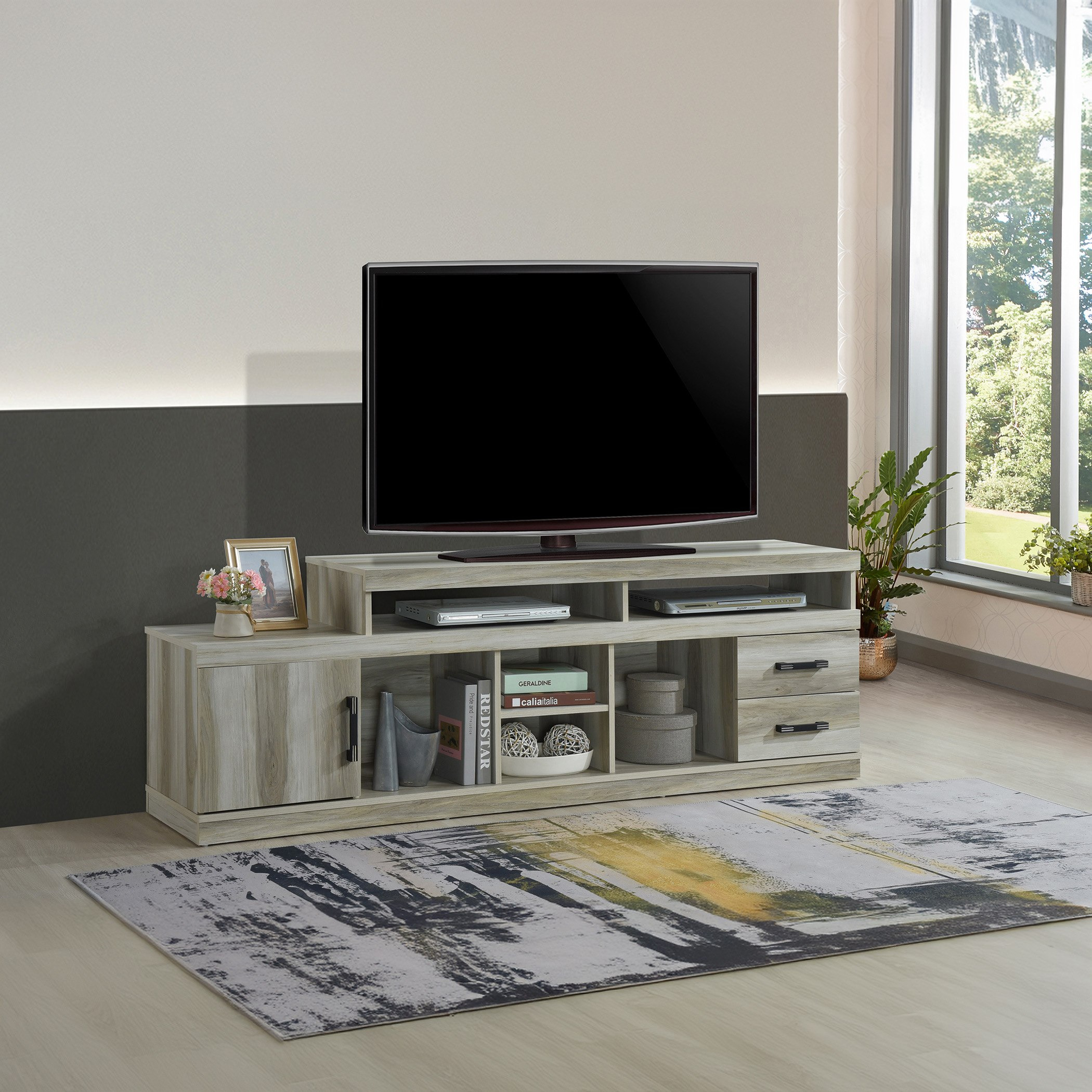 Vice 1.8 Metre High TV Unit for TVs up to 75 inches-hbxlivingroom-mediaunitsandstorage-tvunits-image-1