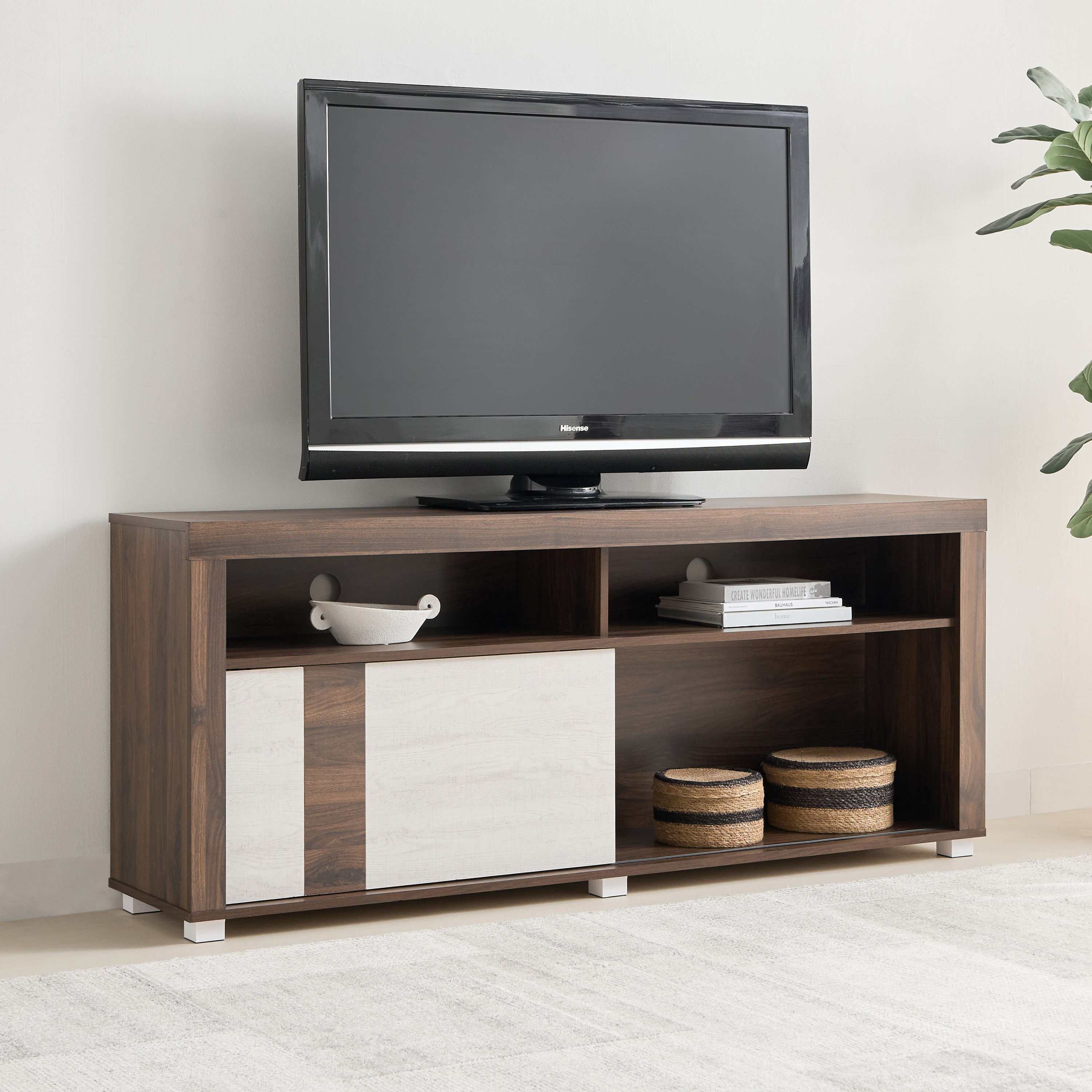 وحدة تلفزيون مرتفعة حتى 70 بوصة 1.6 متر بباب انزلاقي من إيكو-hbxlivingroom-mediaunitsandstorage-tvunits-image-1