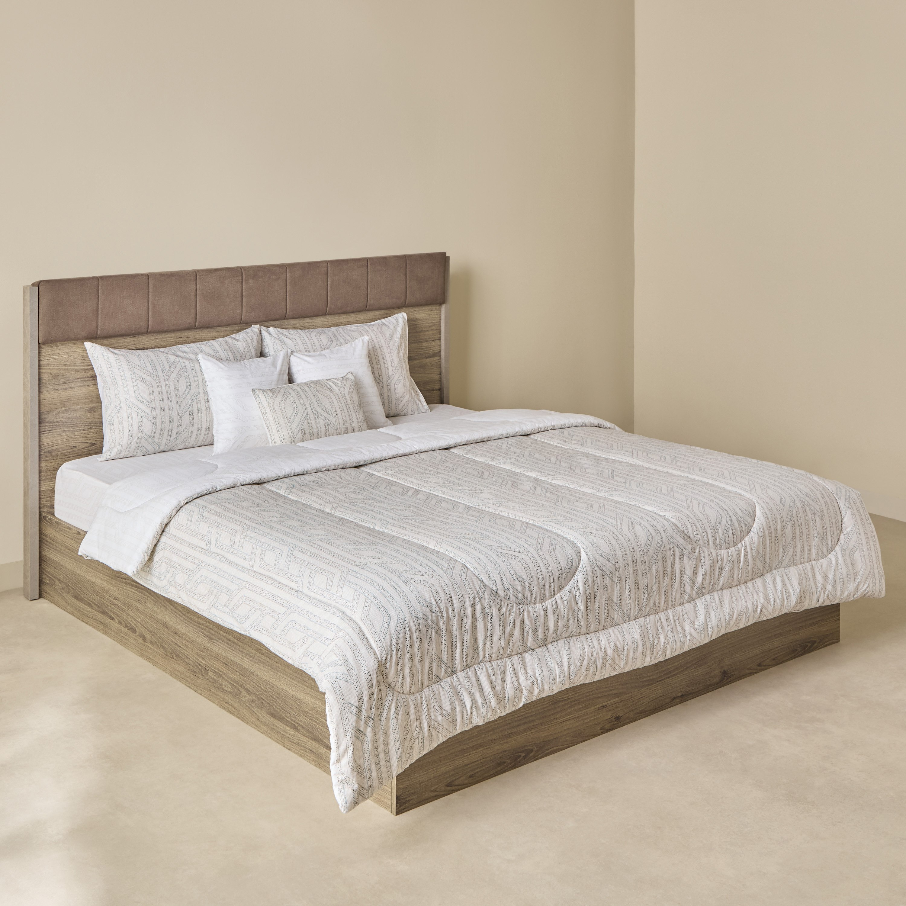 طقم لحاف قطن كينج بطبعات 7 قطع بيثال من فالنسيا - 220x240 سم-hbxhomeware-hbxbedroom-image-2