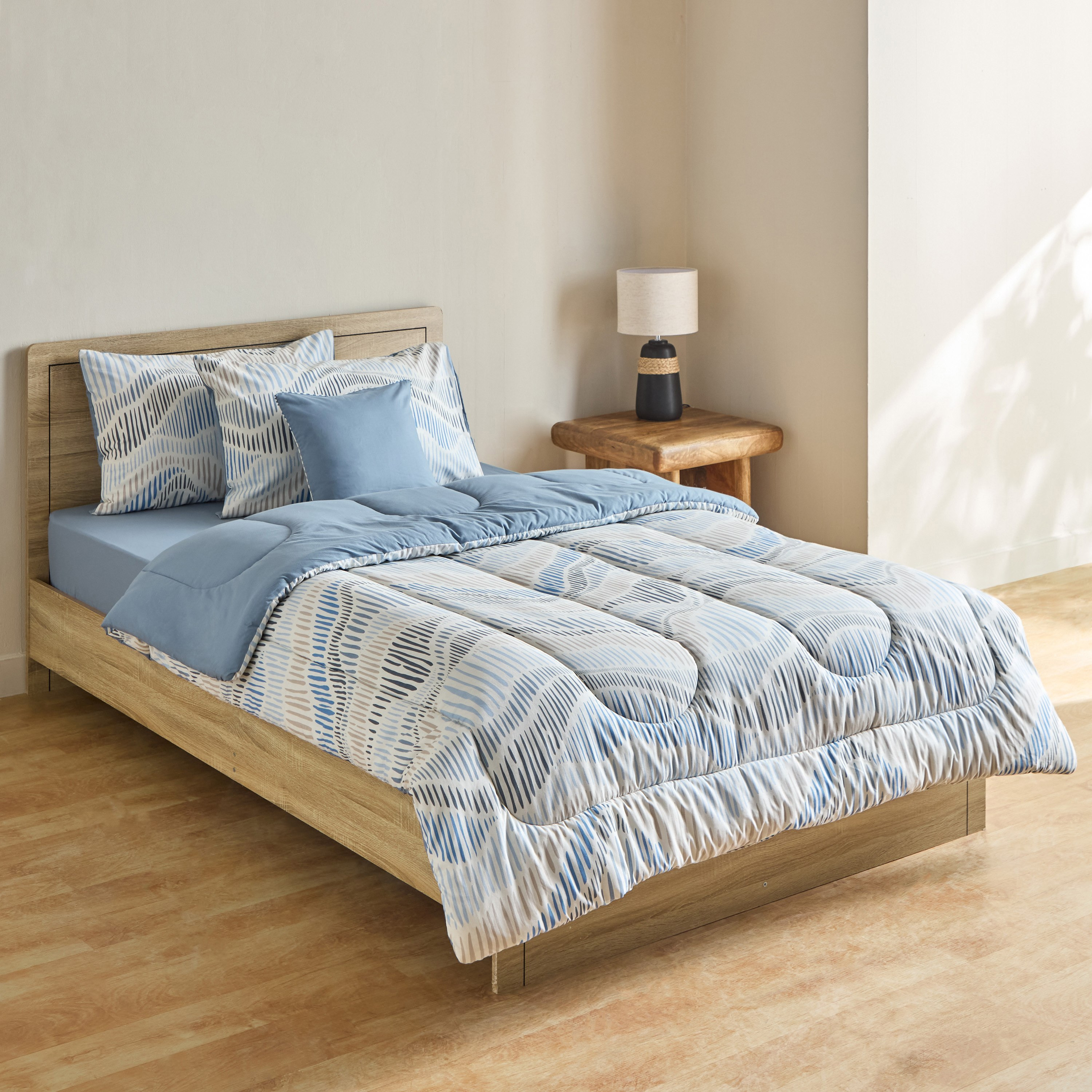 طقم لحاف توين قطن بطبعات 5 قطع سارون من فالنسيا - 160x220 سم-hbxhomeware-hbxbedroom-image-2