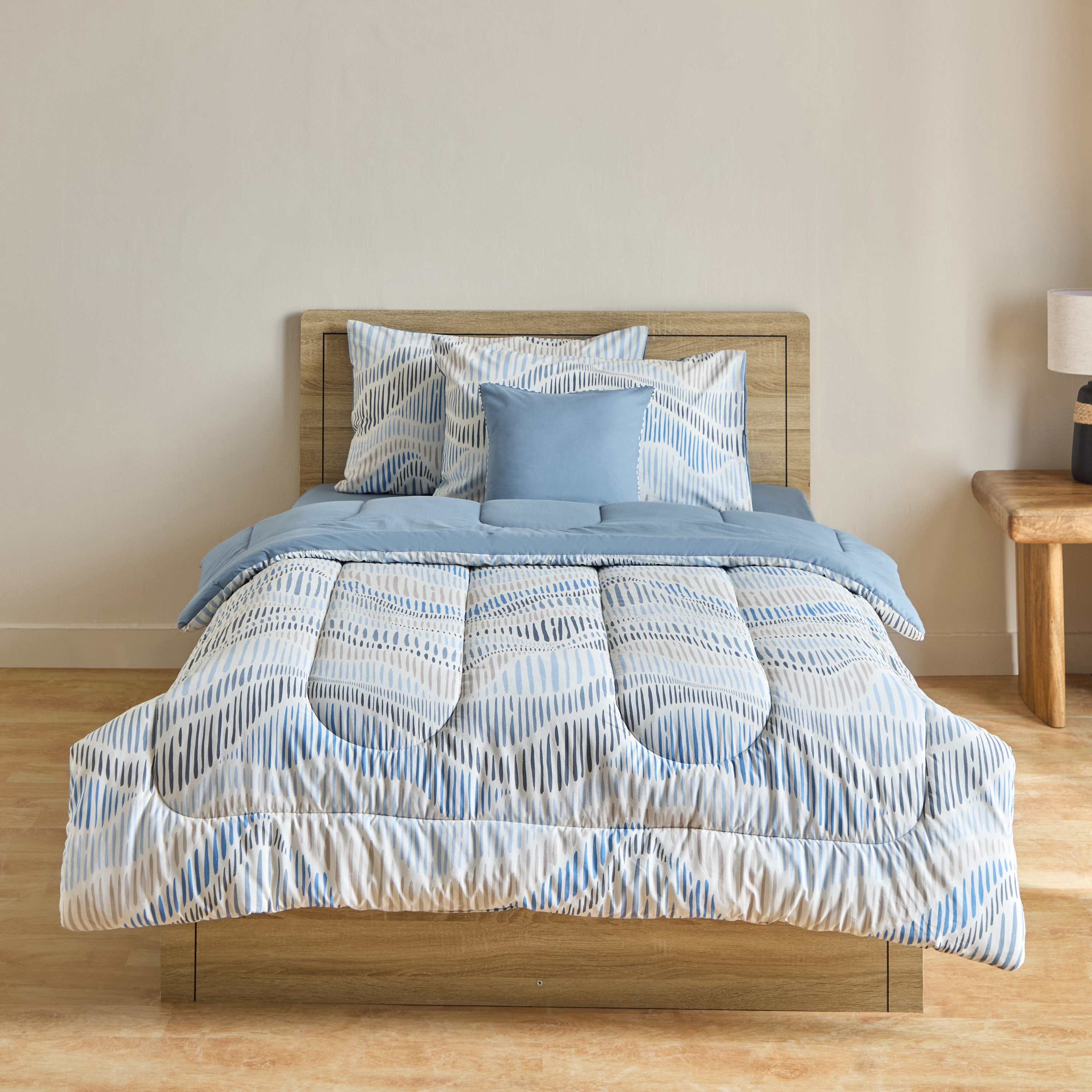 طقم لحاف توين قطن بطبعات 5 قطع سارون من فالنسيا - 160x220 سم-hbxhomeware-hbxbedroom-image-3
