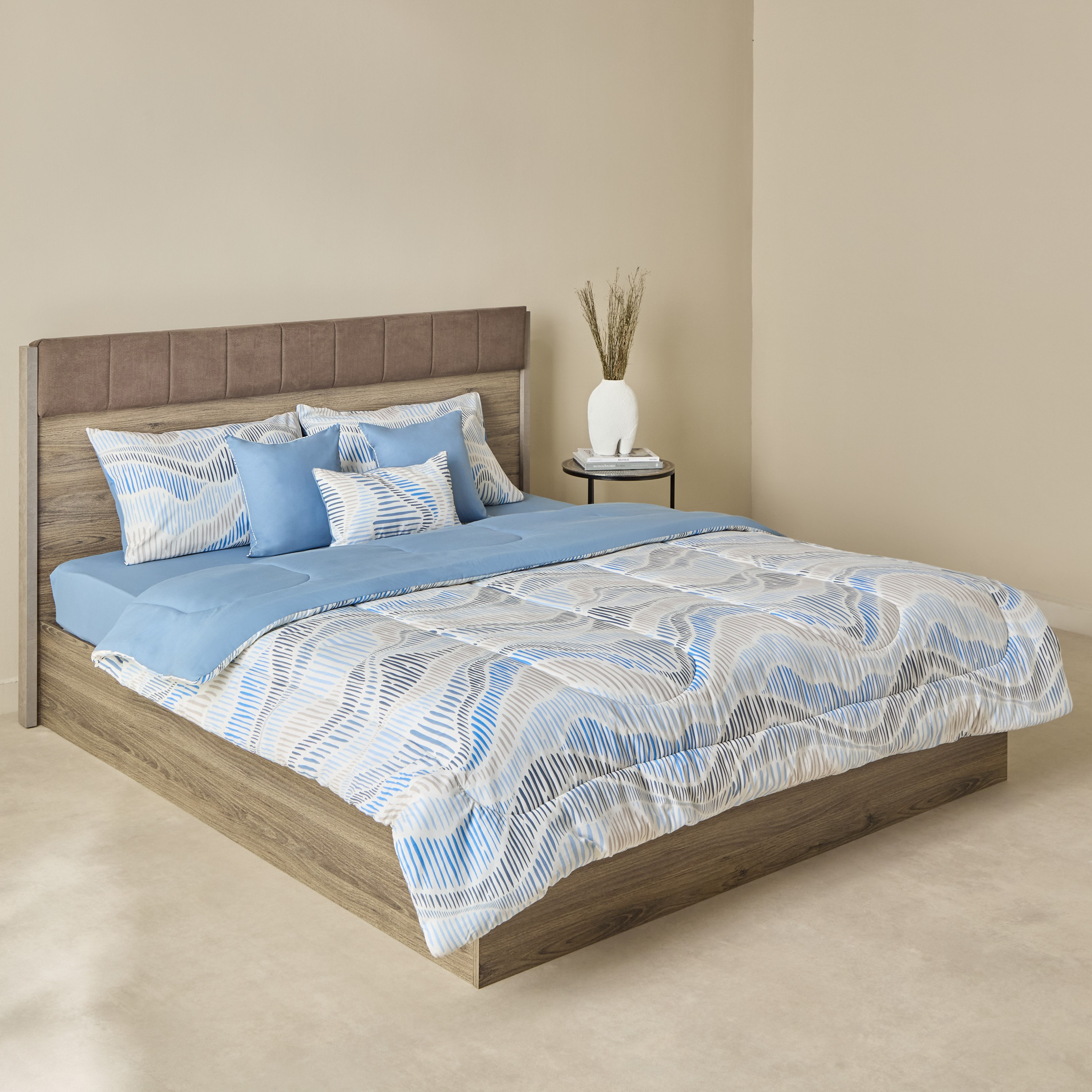 طقم لحاف كينج قطن بطبعات 7 قطع سارون من فالنسيا - 220x240 سم-hbxhomeware-hbxbedroom-image-2