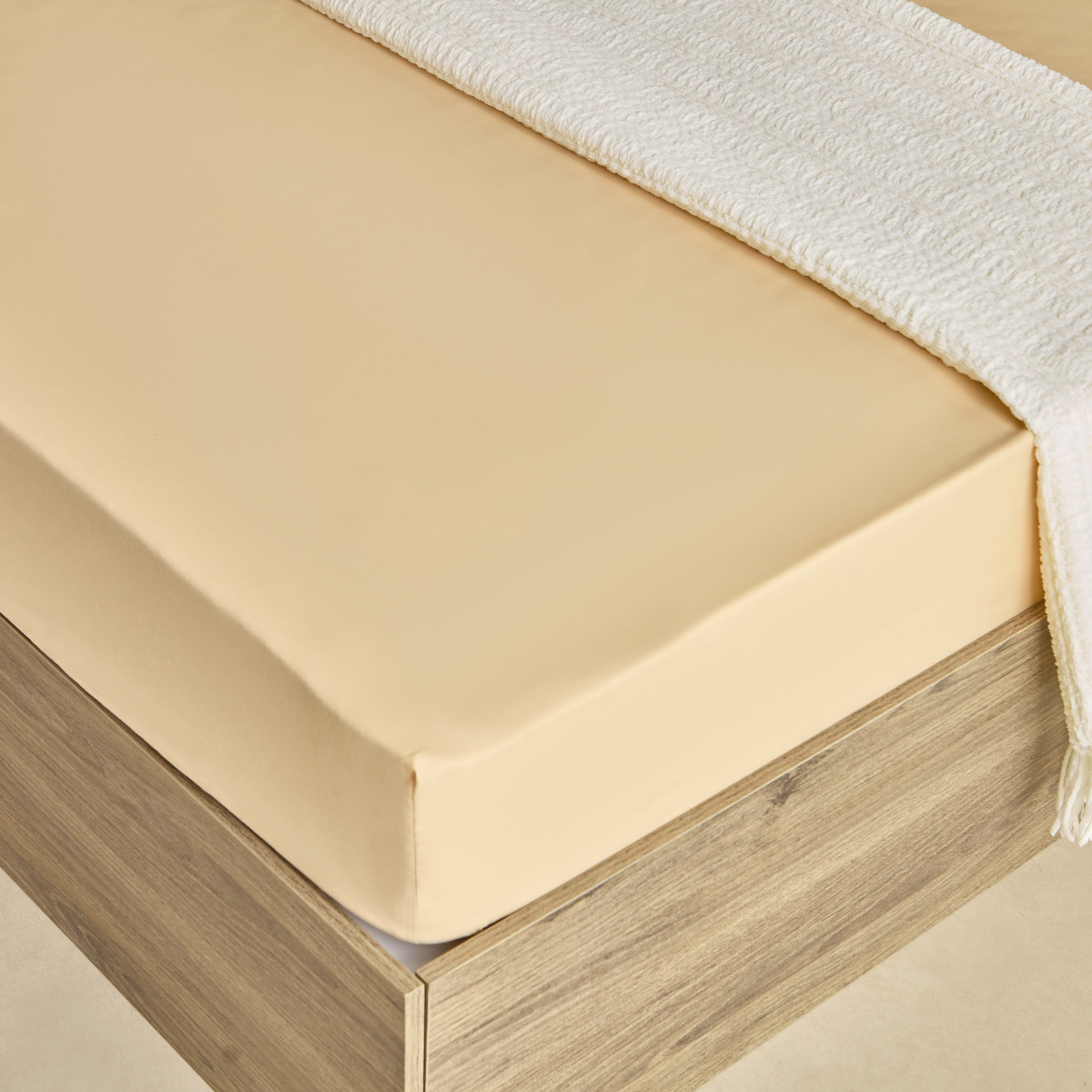 Madison Bhiso Cotton King Fitted Sheet - 180x200+25 cm-hbxhomeware-hbxbedroom-image-1