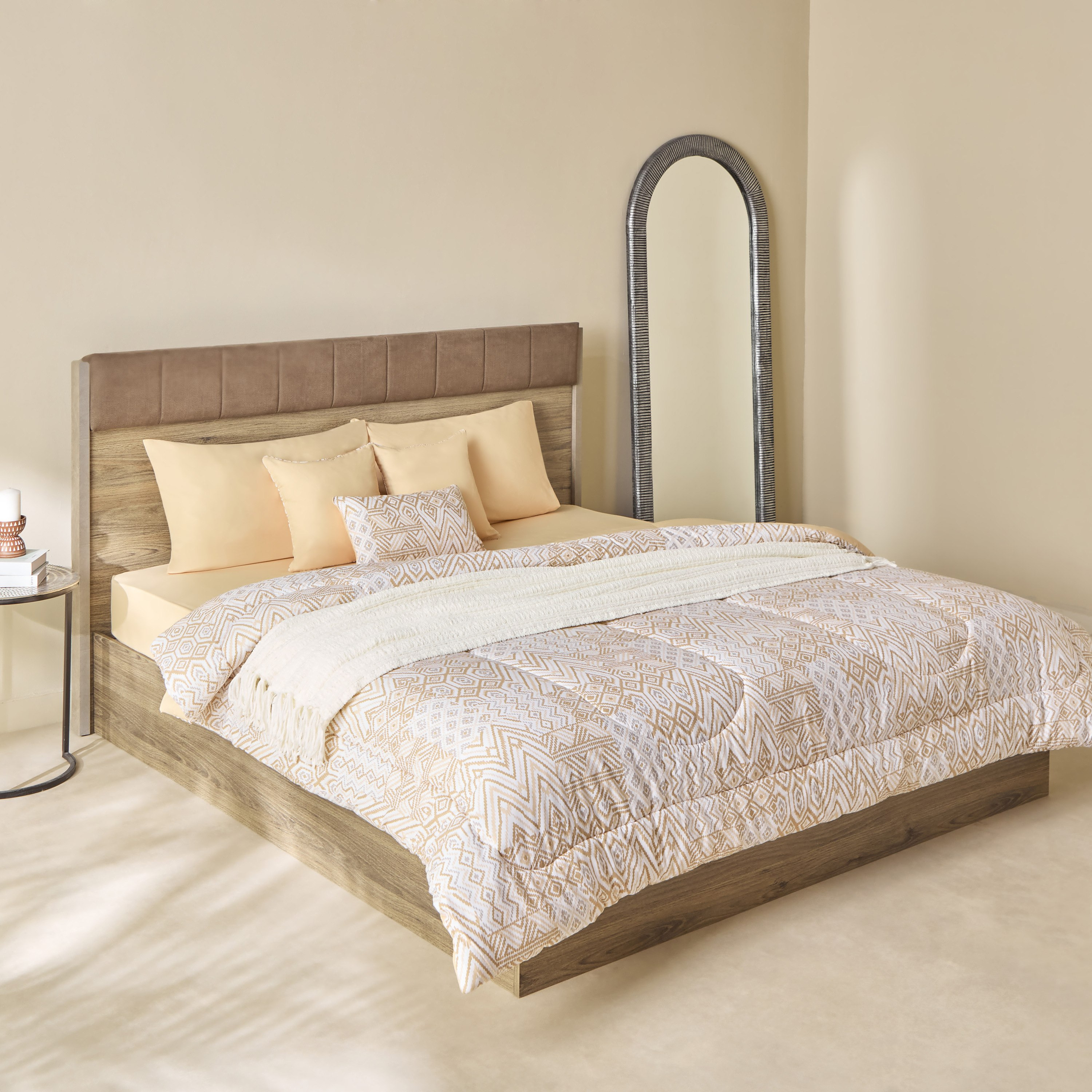 طقم لحاف قطن كينج بطبعات 5 قطع بهيسو من ماديسون - 220x240 سم-hbxhomeware-hbxbedroom-image-9