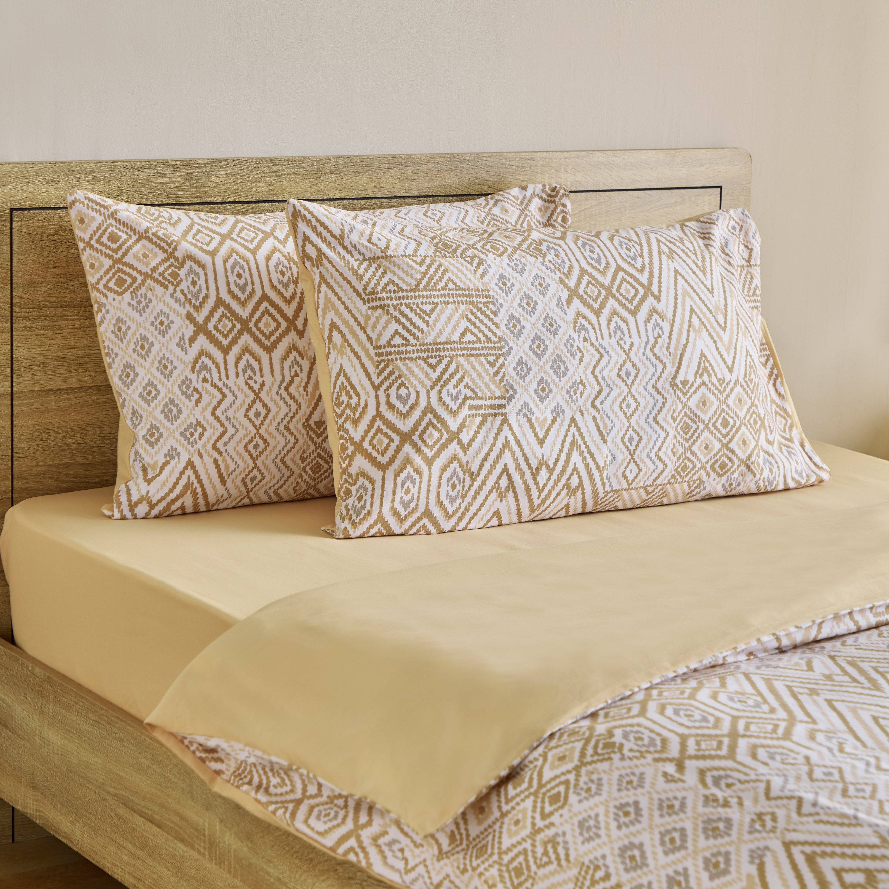 طقم غطاء لحاف زوجي قطن بطبعات 3 قطع بيسو من ماديسون - 150x220 سم-hbxhomeware-hbxbedroom-image-1