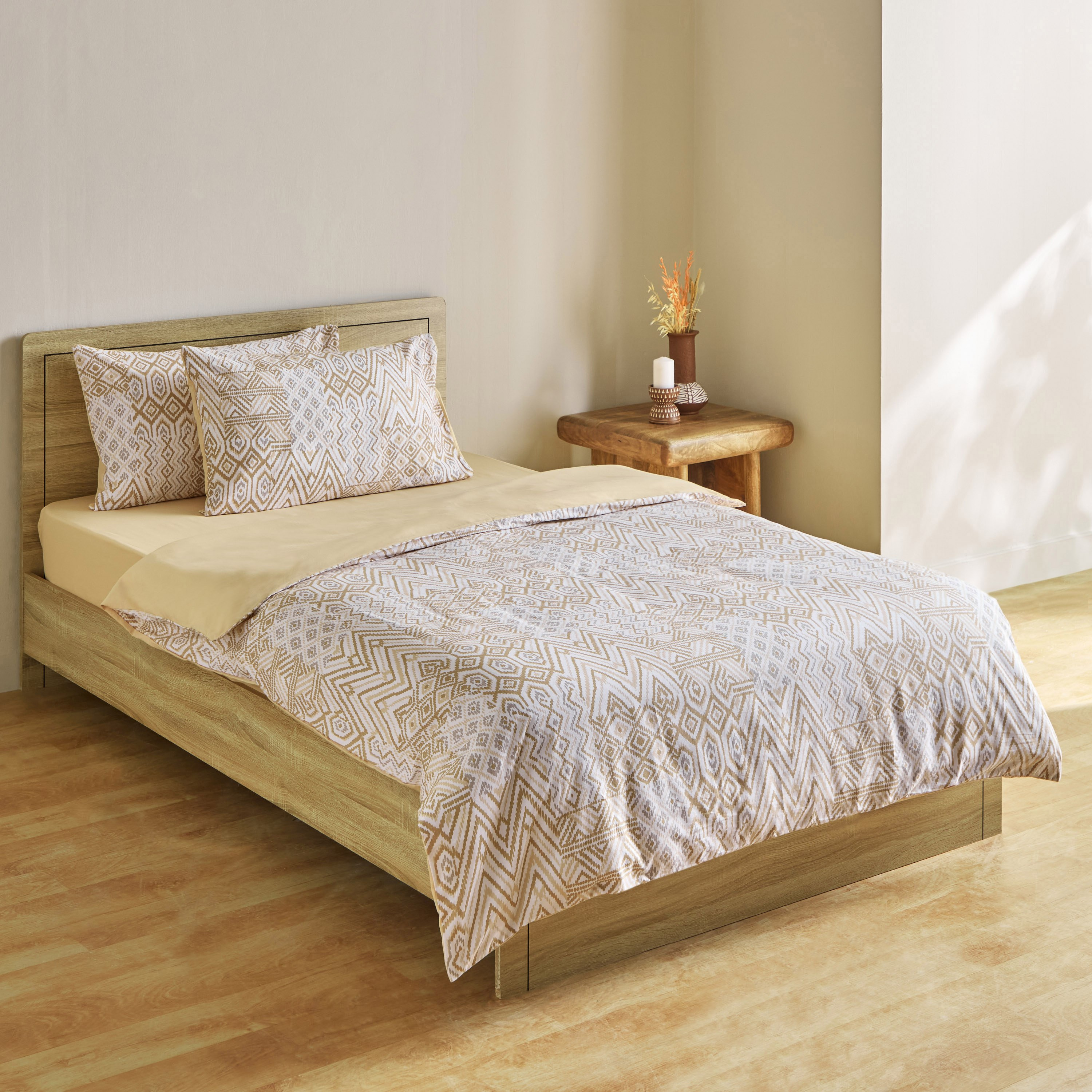 طقم غطاء لحاف زوجي قطن بطبعات 3 قطع بيسو من ماديسون - 150x220 سم-hbxhomeware-hbxbedroom-image-2