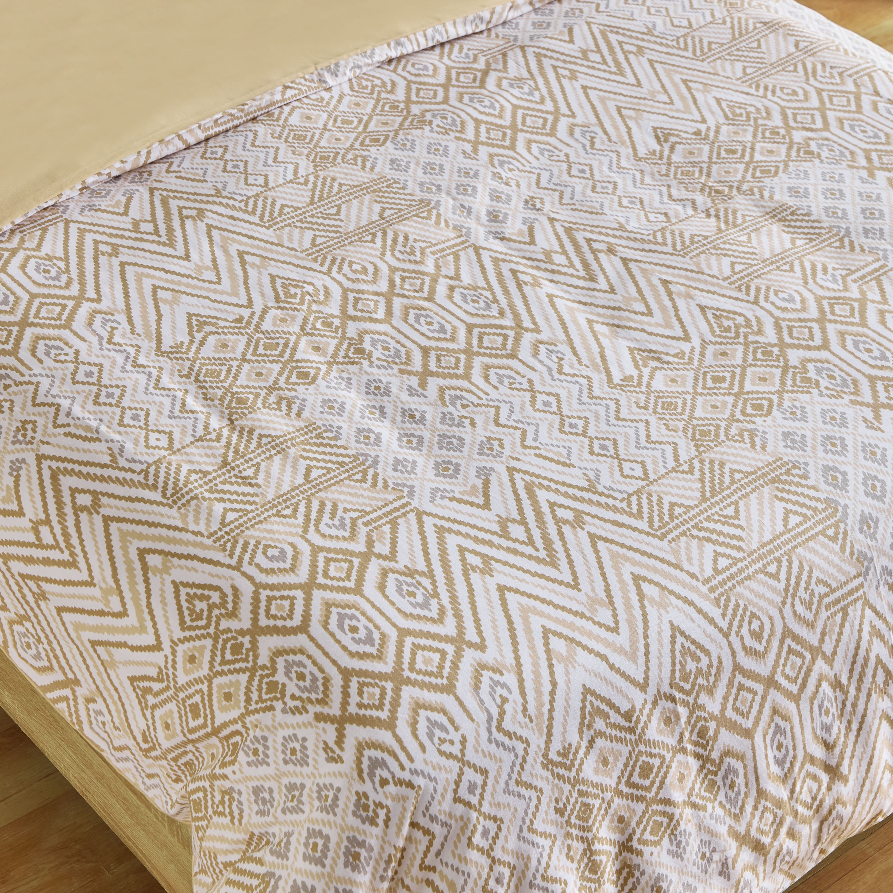 طقم غطاء لحاف زوجي قطن بطبعات 3 قطع بيسو من ماديسون - 150x220 سم-hbxhomeware-hbxbedroom-image-4