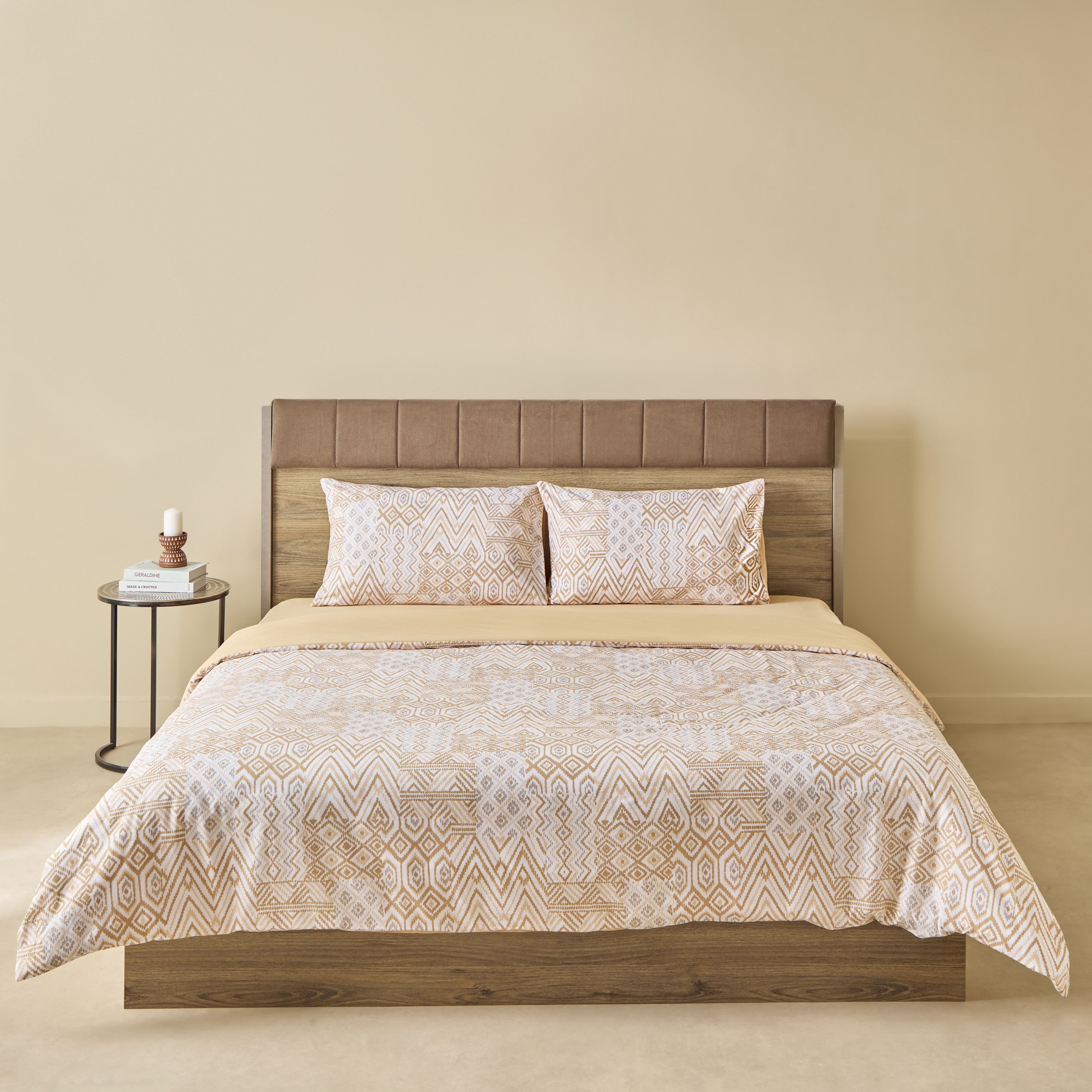 Madison Bhiso Printed 3-Piece Cotton King Duvet Quilt Cover Set - 220x220 cm-hbxhomeware-hbxbedroom-image-3