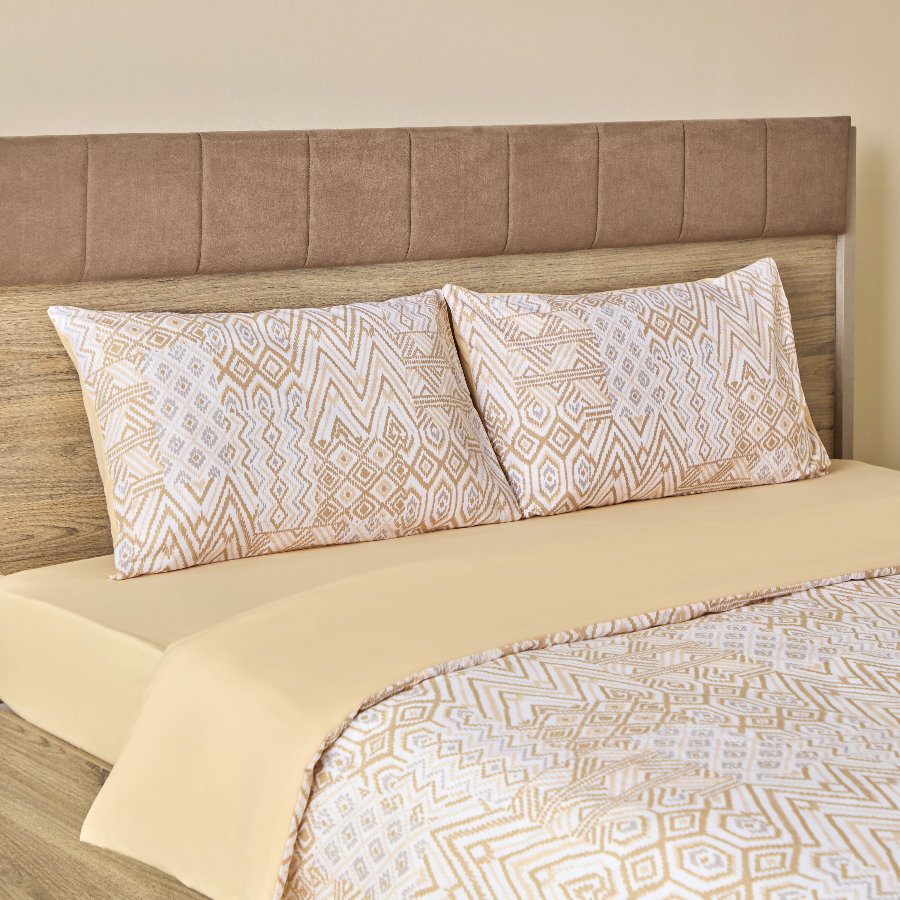 طقم غطاء لحاف قطن سوبر كينج بطبعات 3 قطع بيسو من ماديسون - 240x220 سم-hbxhomeware-hbxbedroom-image-1