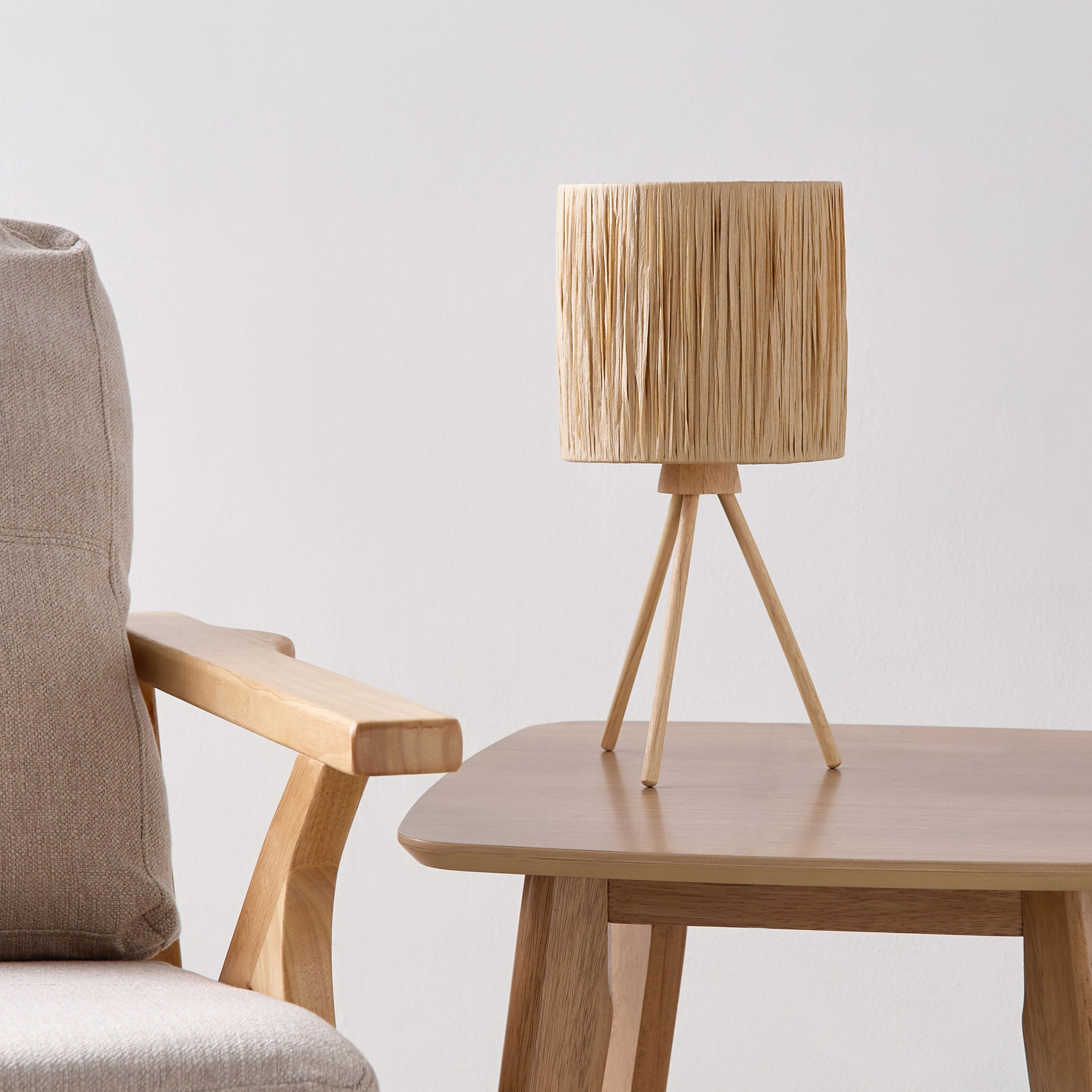 Tyler Wooden Tripod Lamp with Paper Rope - 18x18x35 cm-hbxbedroom-lighting-tablelamps-image-1