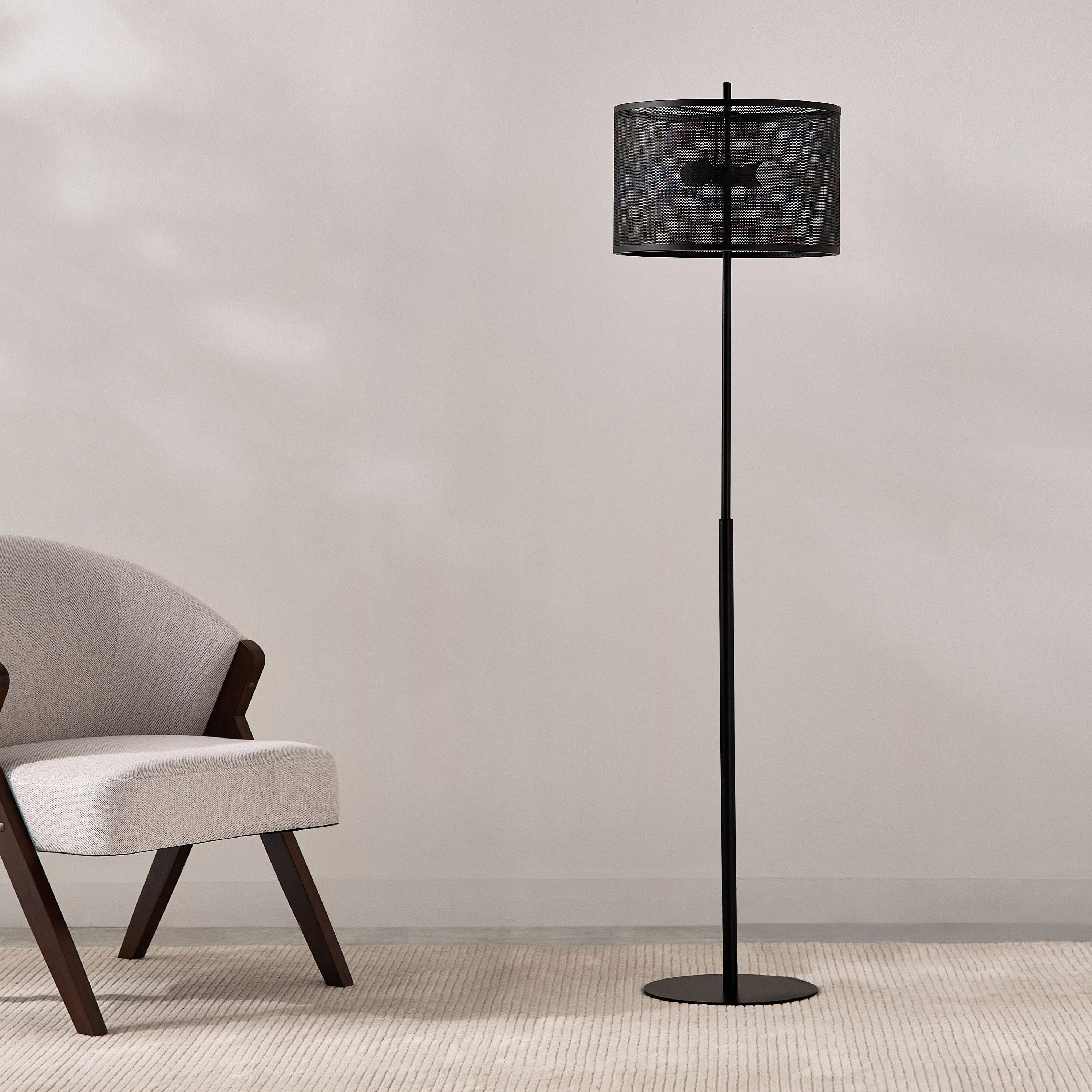 مصباح أرضية معدن بغطاء من تايلر - 39x157.5 سم-hbxhomeware-hbxlivingroom-image-1