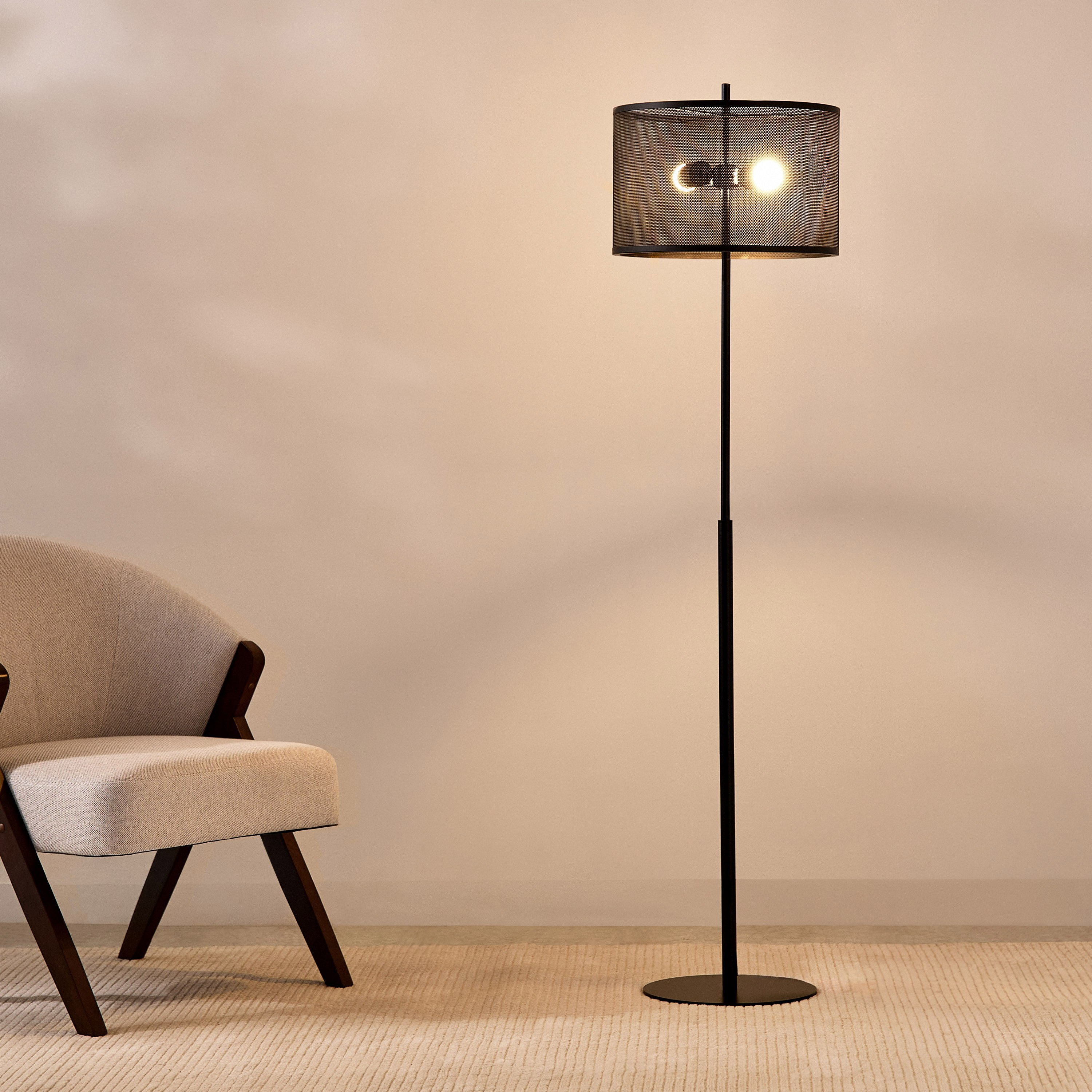 مصباح أرضية معدن بغطاء من تايلر - 39x157.5 سم-hbxhomeware-hbxlivingroom-image-2
